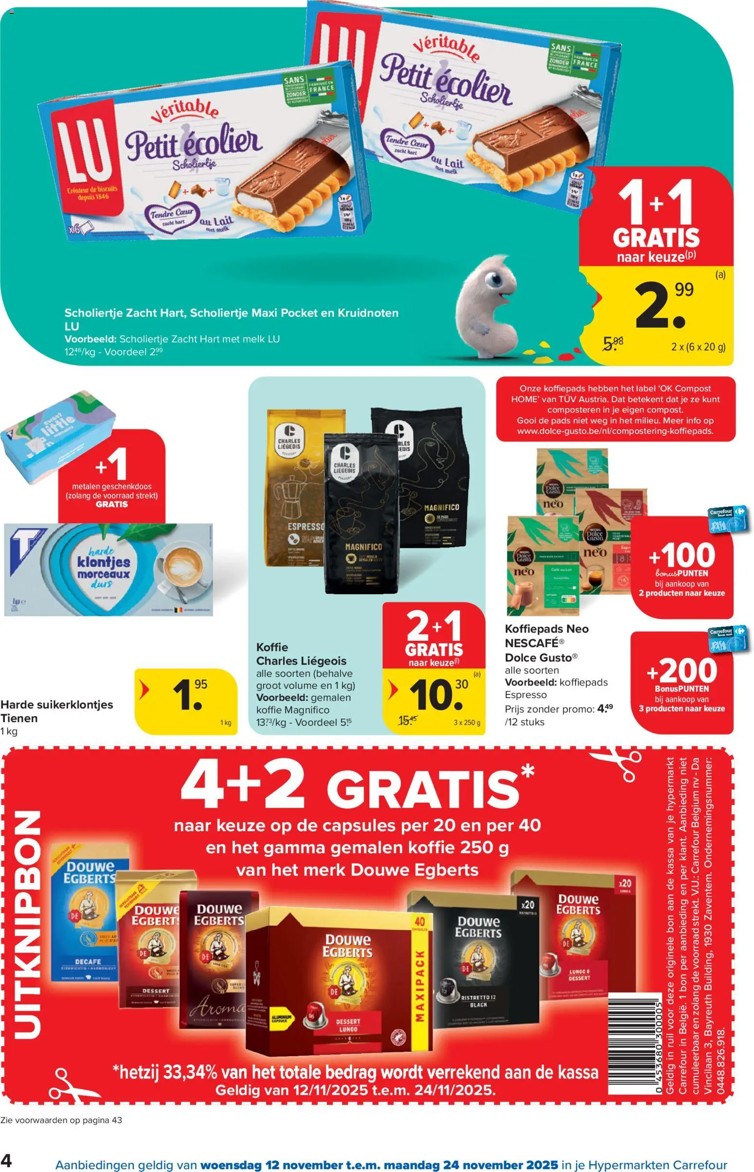 {H1} | Pagina: 4 | Producten: Rooibos tea, Koffiepads, Melk, Koffie