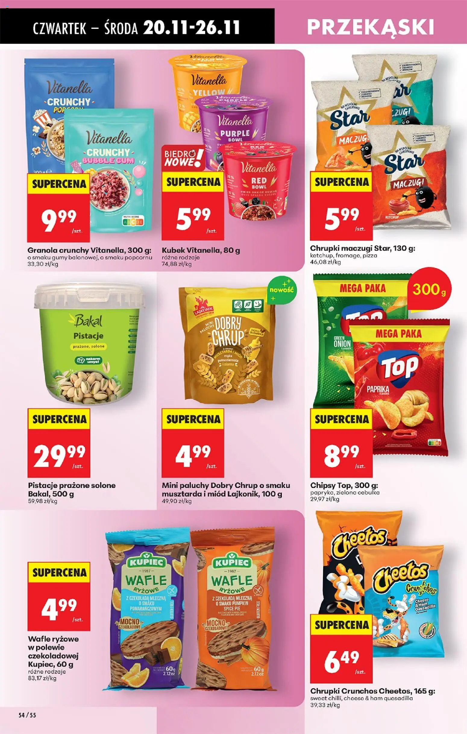 Biedronka gazetka - Oferta w tym tygodniu od 20.11.2025 | Strona: 62 | Produkty: Top, Ketchup, Czekolada, Pizza