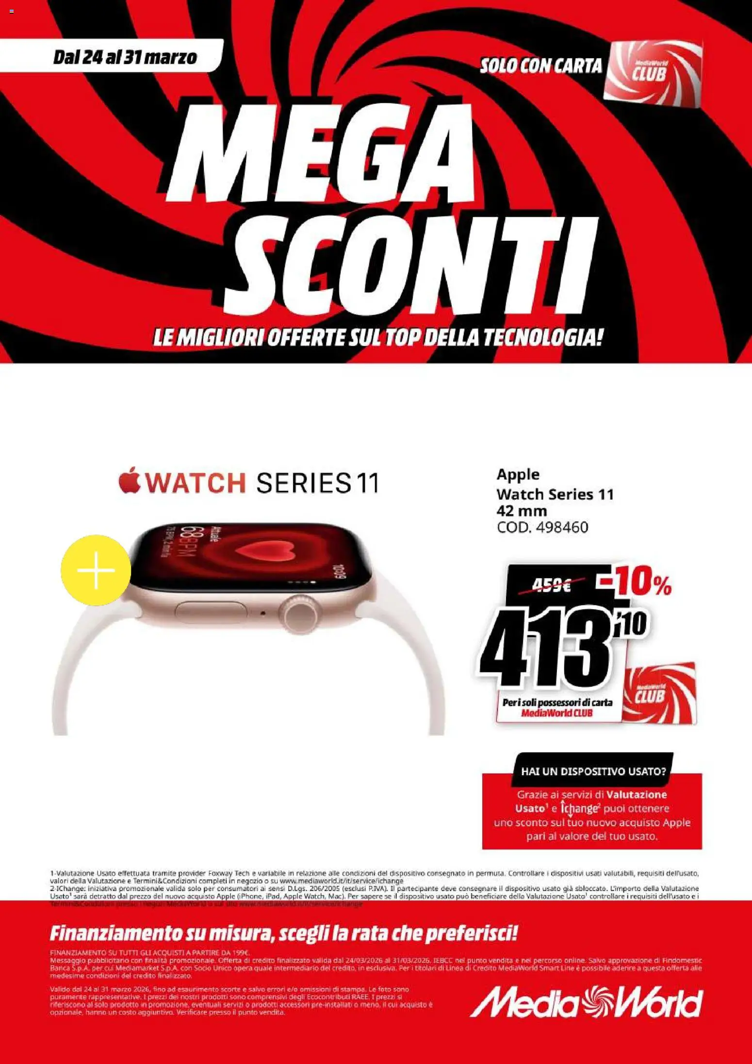 Volantino Media World del 24.03.2026 | Pagina: 42 | Prodotti: Top, Apple Watch