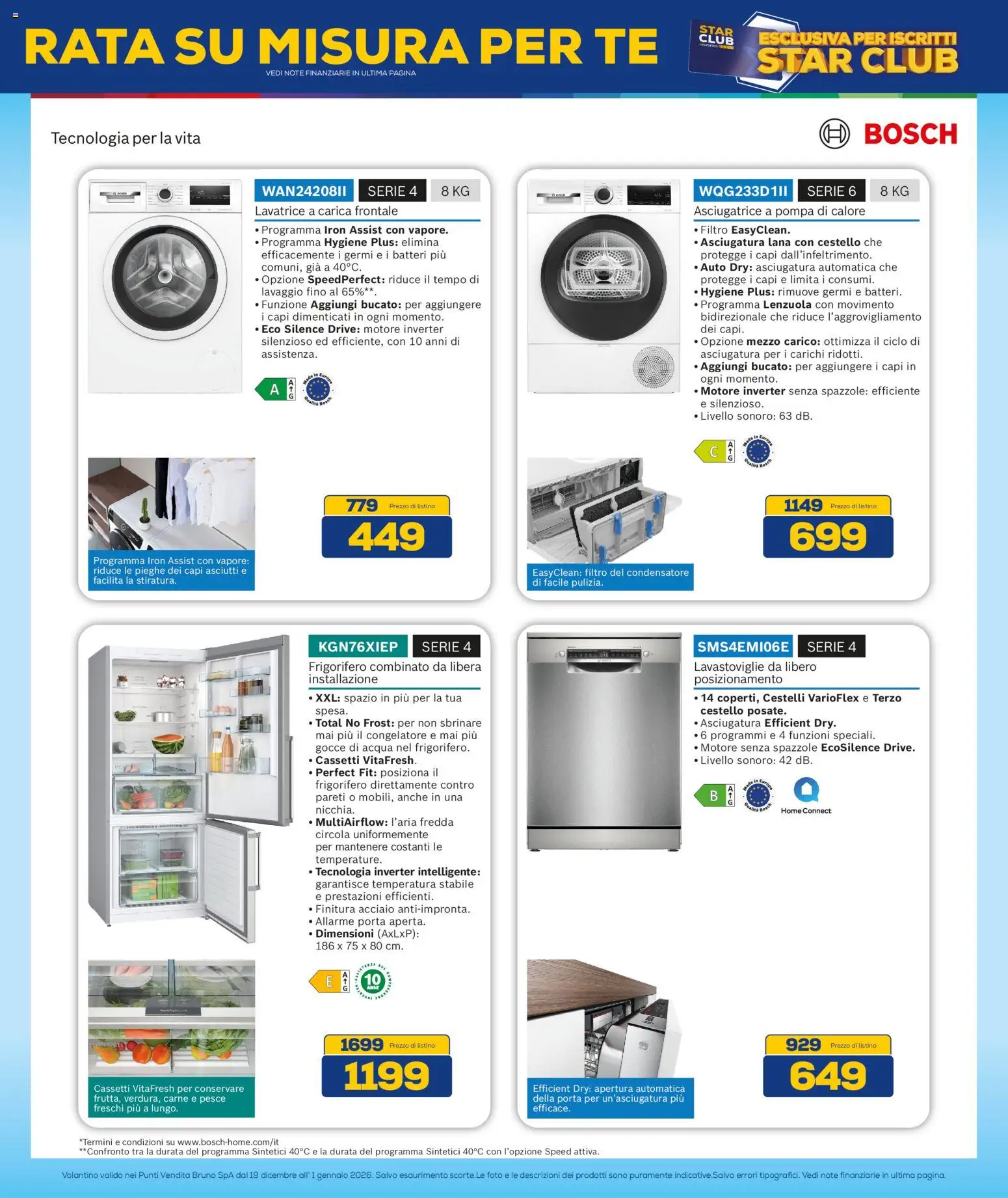 Volantino Euronics del 19.12.2025 | Pagina: 6 | Prodotti: Pesce, Acqua, Congelatore, Frigorifero combinato