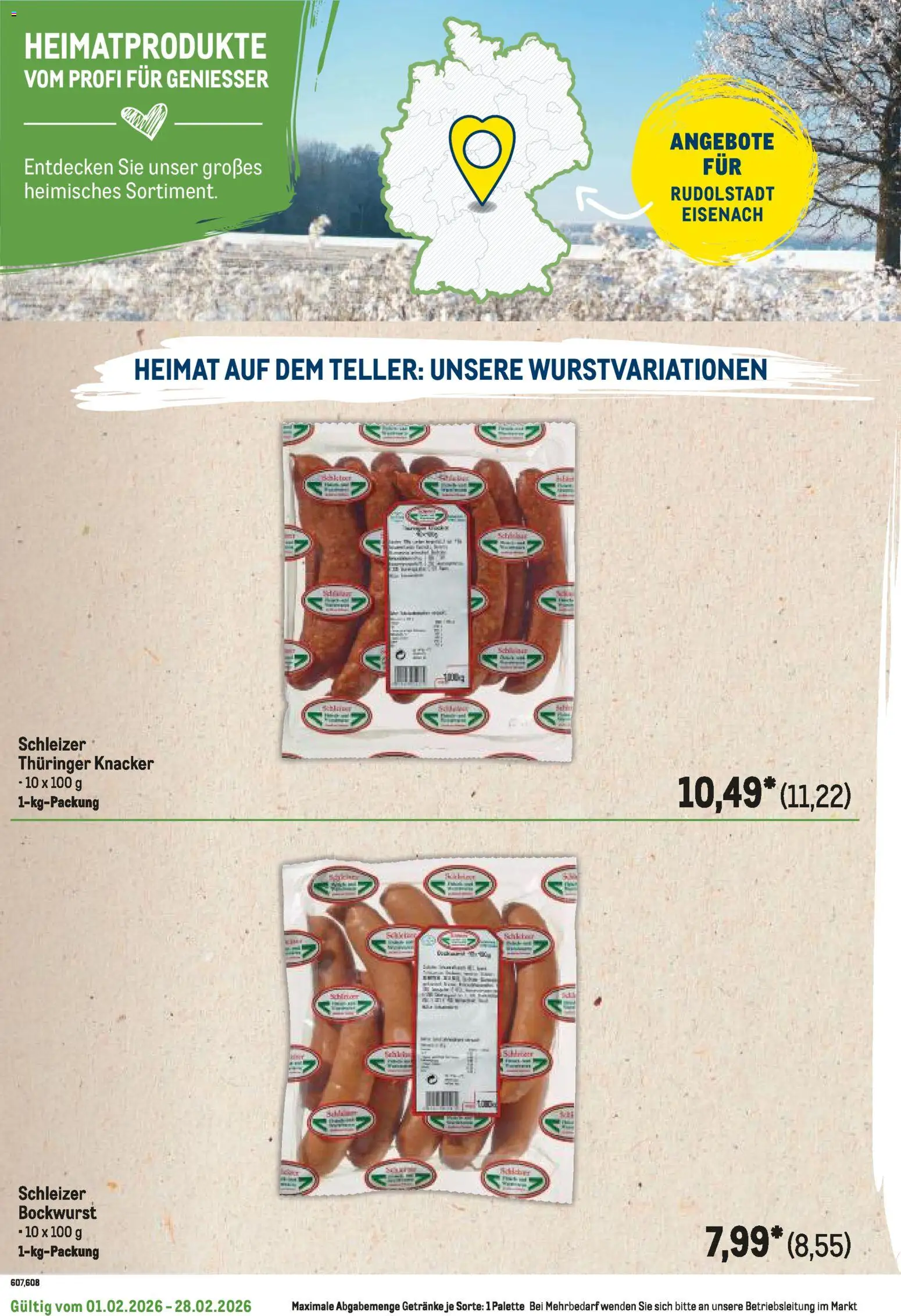 Metro Regionaler Flyer – gültig ab 01.02.2026 | Seite: 102 | Produkte: Bockwurst