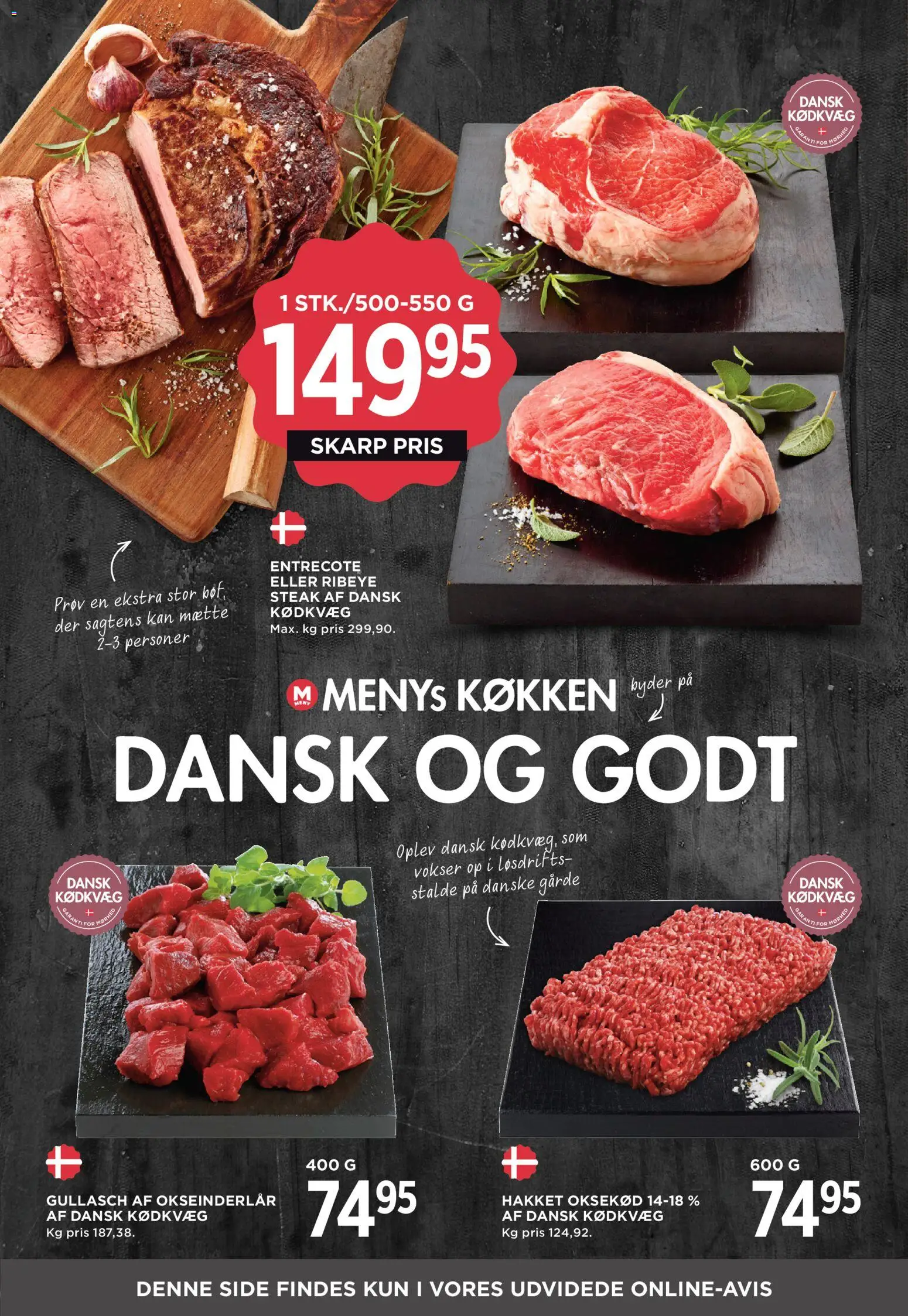 Meny tilbudsavis – gyldig fra 10.04.2026 | Side: 14 | Produkter: Oksekød, Entrecote, Søm