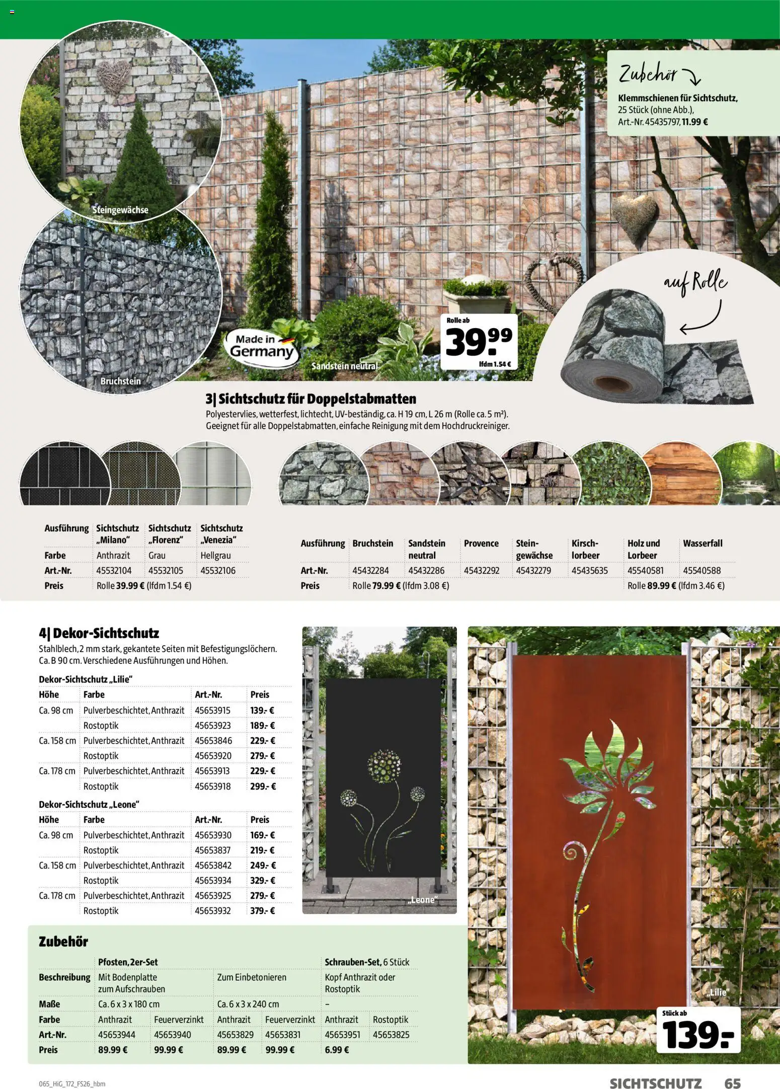 Hagebau Gartengestaltungsortiment – gültig ab 02.03.2026 | Seite: 65