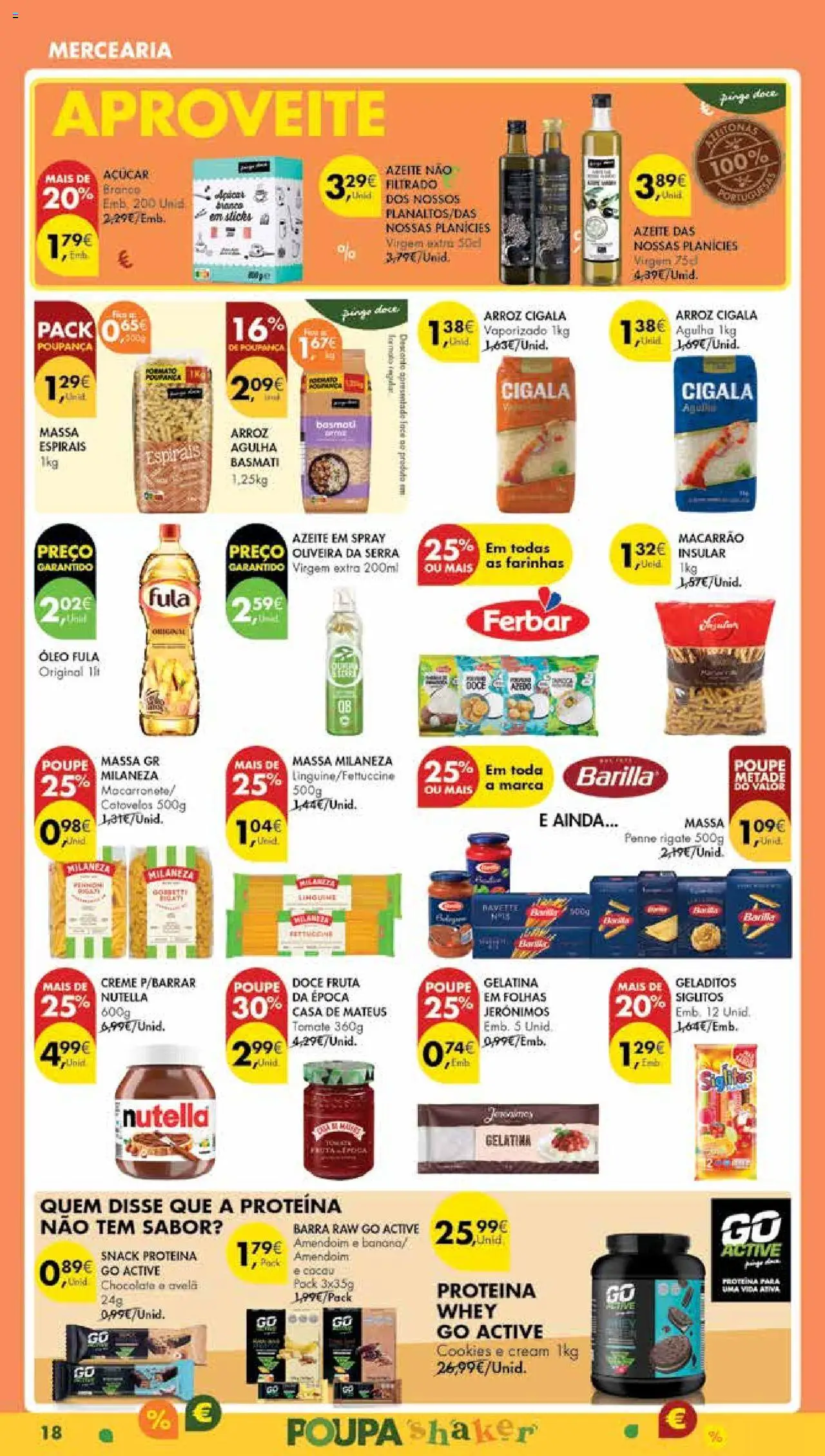 Pingo Doce Poupe Esta Semana Madeira │ válido de 09.09.2025 | Página: 18 | Produtos: Milaneza, Macarrão, Whey protein, Massa milaneza