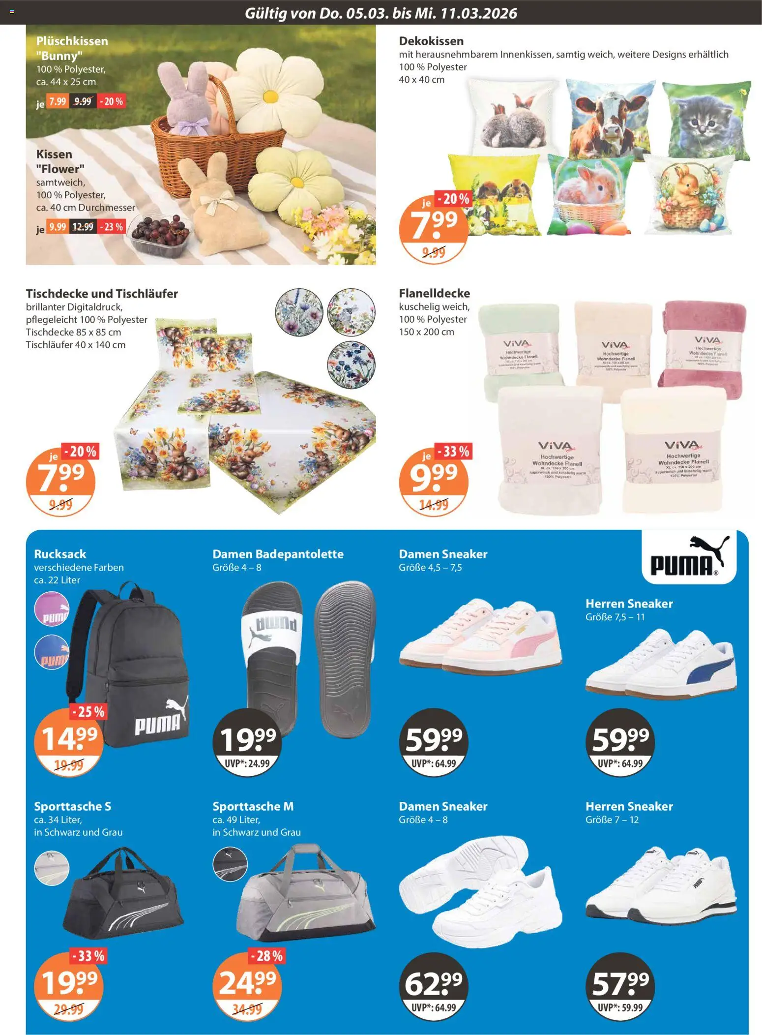 V-Markt - Hallertau / Oberpfalz – gültig ab 05.03.2026 | Seite: 17 | Produkte: Kissen, Rucksack