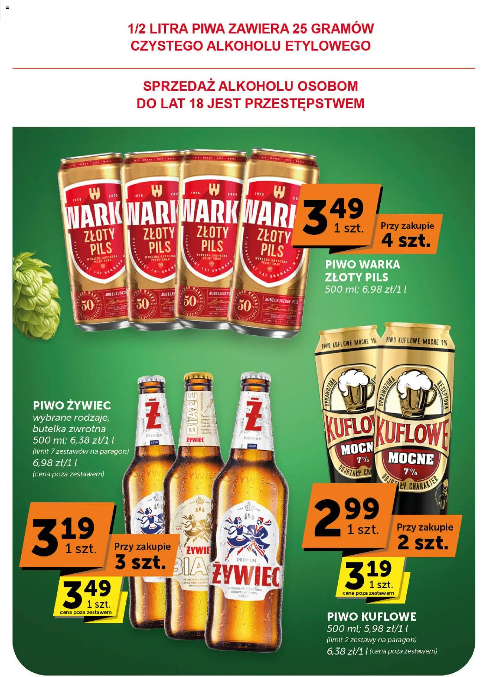 ABC Gazetka - Market od 30.10.2025 | Strona: 36 | Produkty: Warka, Piwo Warka, Piwo