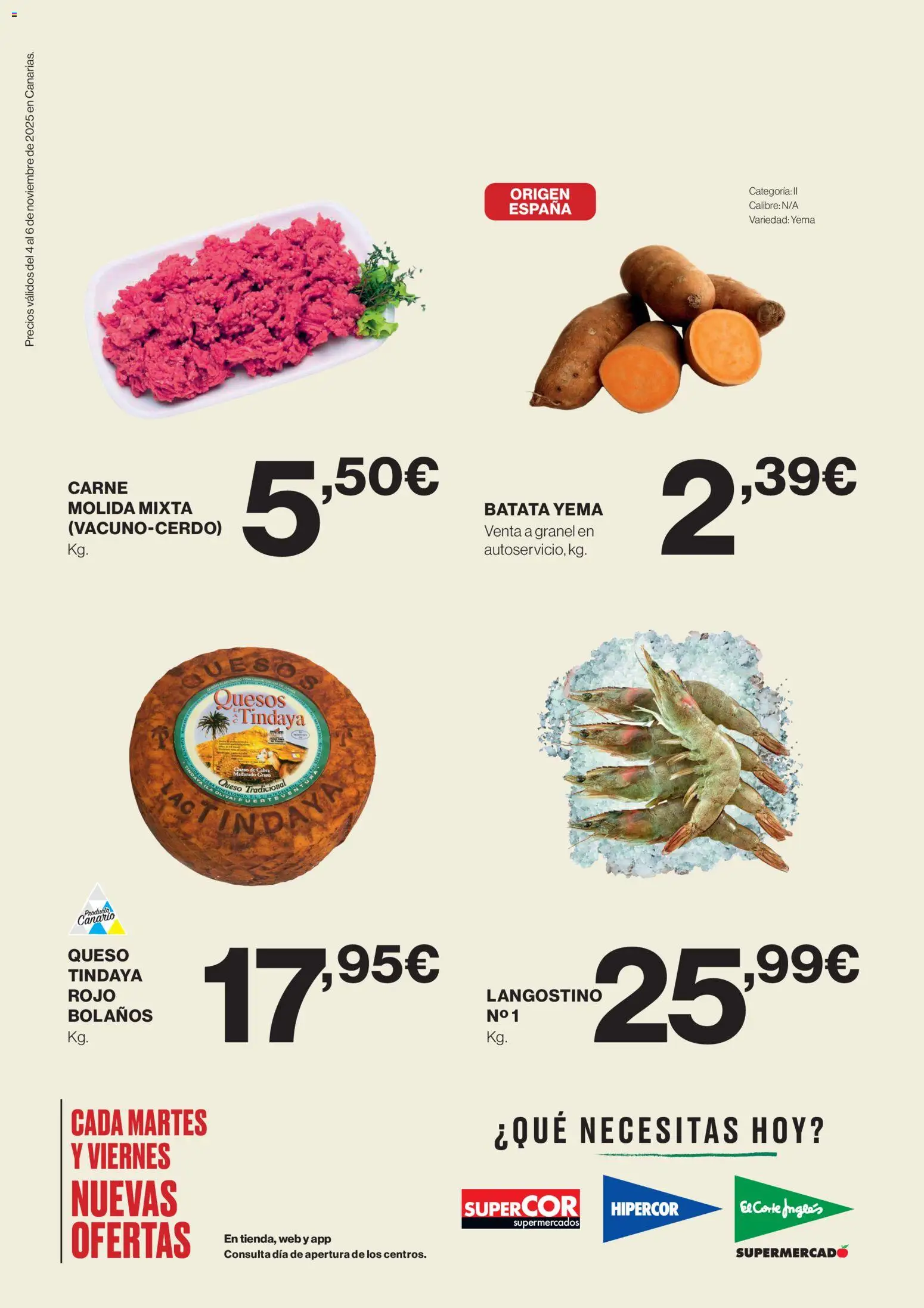 Supercor Canarias │ válido desde el 04.11.2025 | Página: 2 | Productos: Queso, Langostino