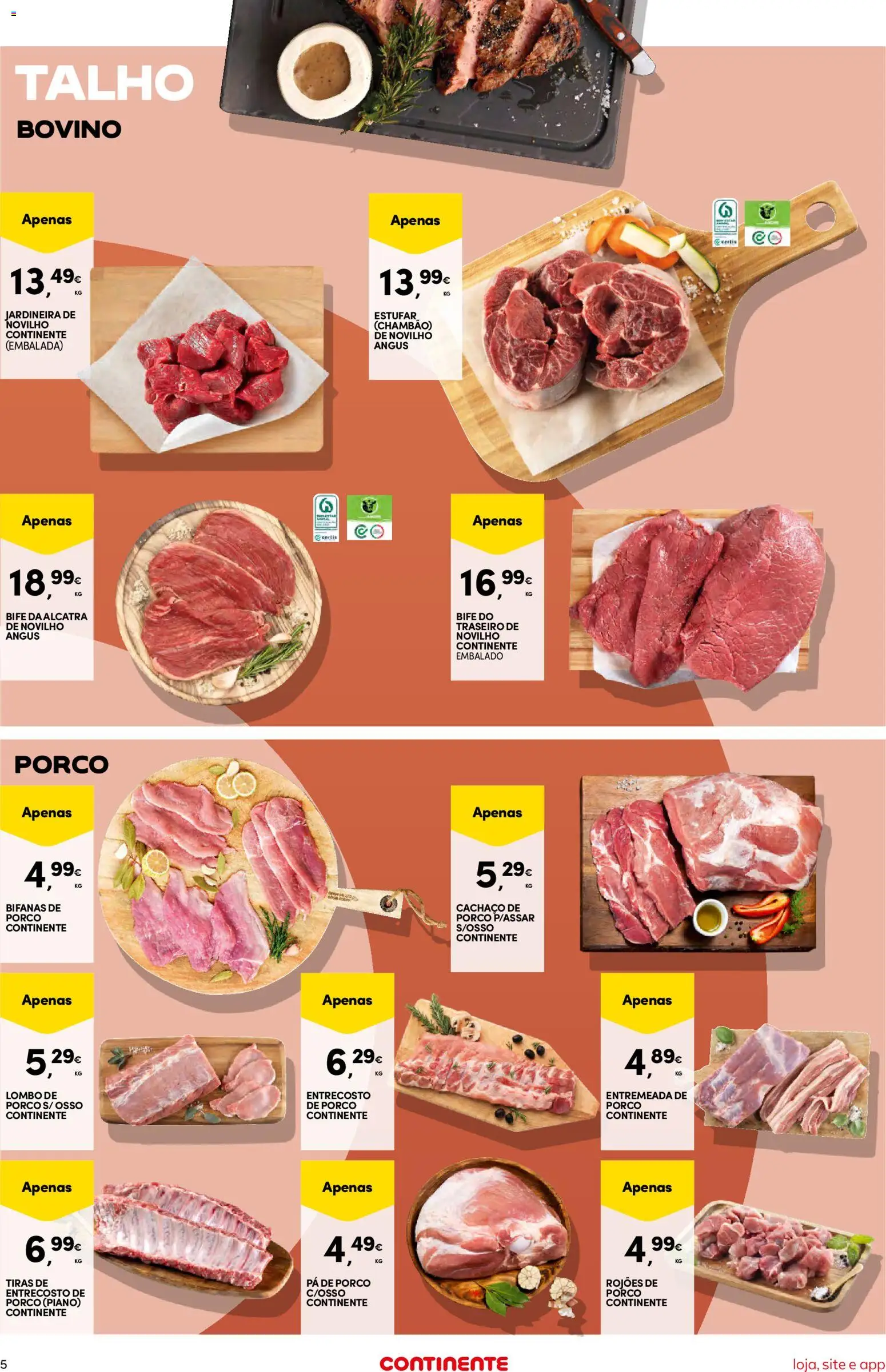Continente Semanal Continente Bom Dia │ válido de 13.01.2026 | Página: 5 | Produtos: Lombo, Pá