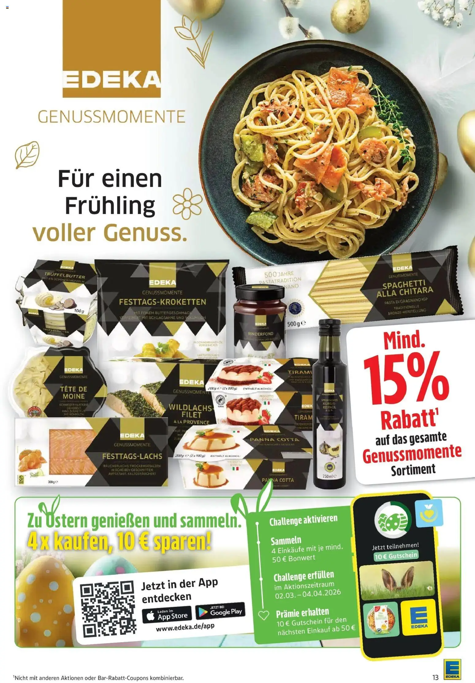 E center Prospekt Bad Bergzabern	 – gültig ab 23.03.2026 | Seite: 13 | Produkte: Schlagsahne, Pasta
