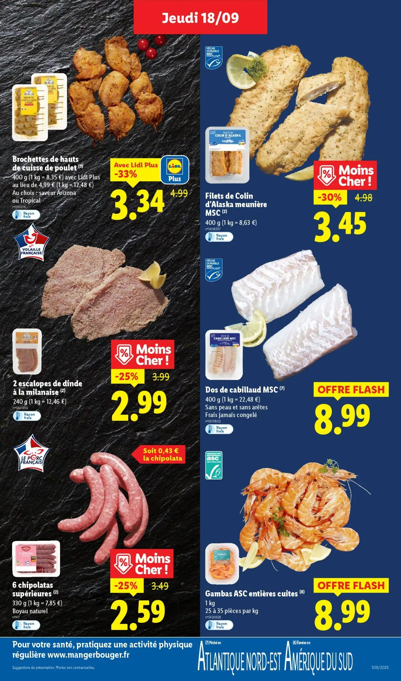  | Page: 7 | Produits: Pêche, Dos de cabillaud, Porc, Thé