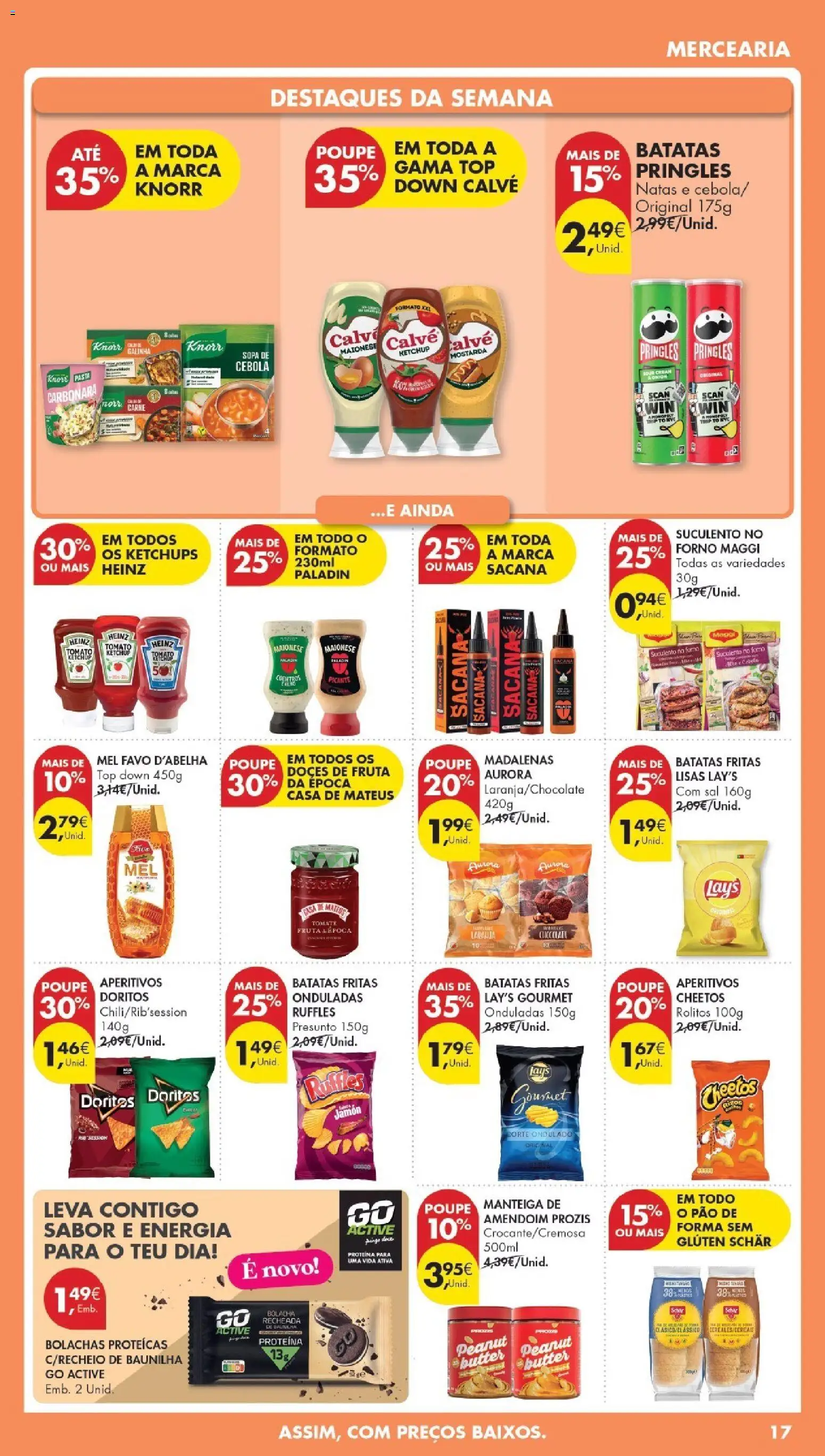 Pingo Doce Poupe Esta Semana Madeira │ válido de 14.04.2026 | Página: 17 | Produtos: Knorr, Cebola, Natas, Proteina