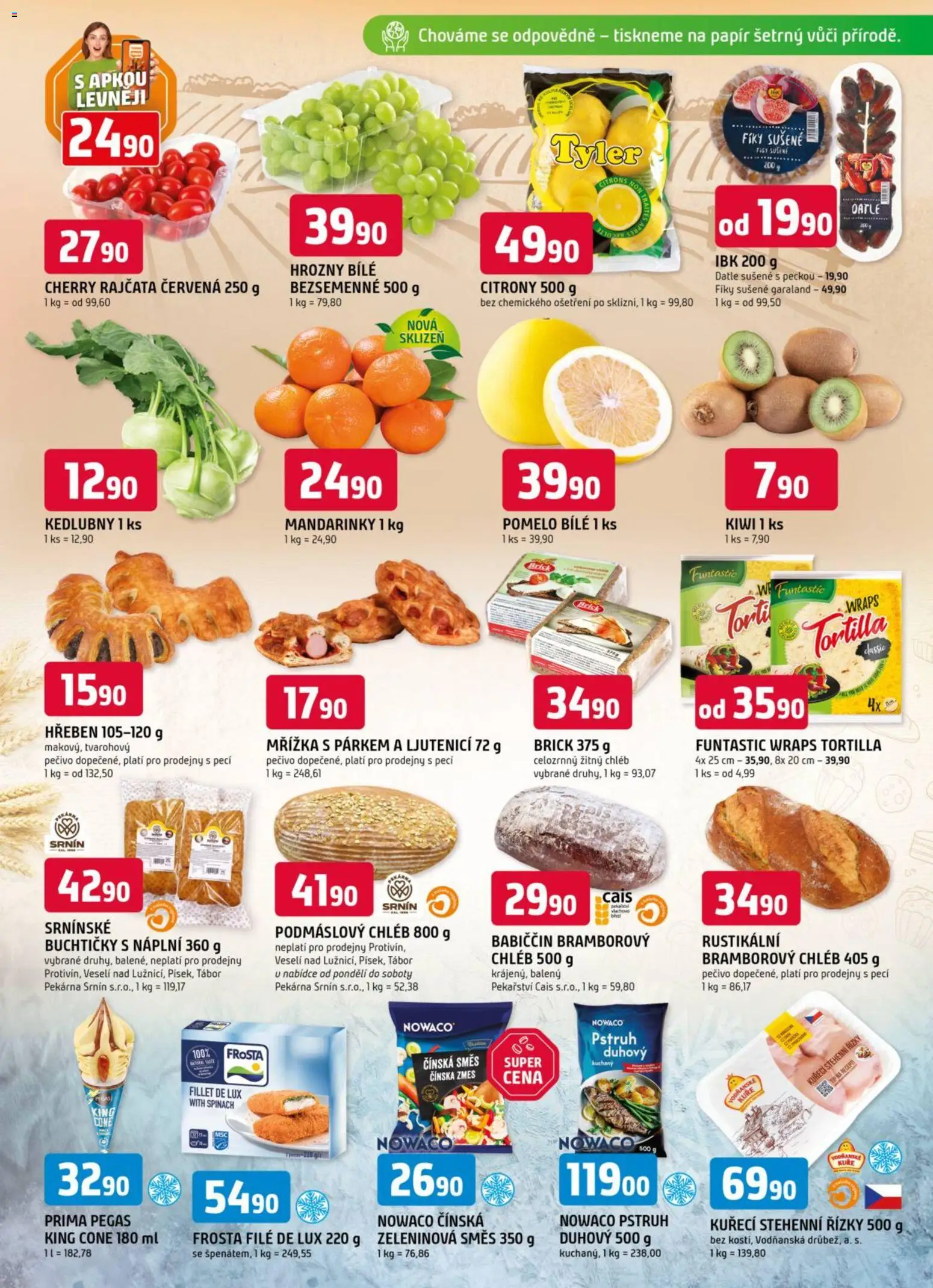 Trefa leták od 12.11.2025 | Strana: 3 | Produkty: Citróny, Stehenní řízky, Tortilla, Pstruh