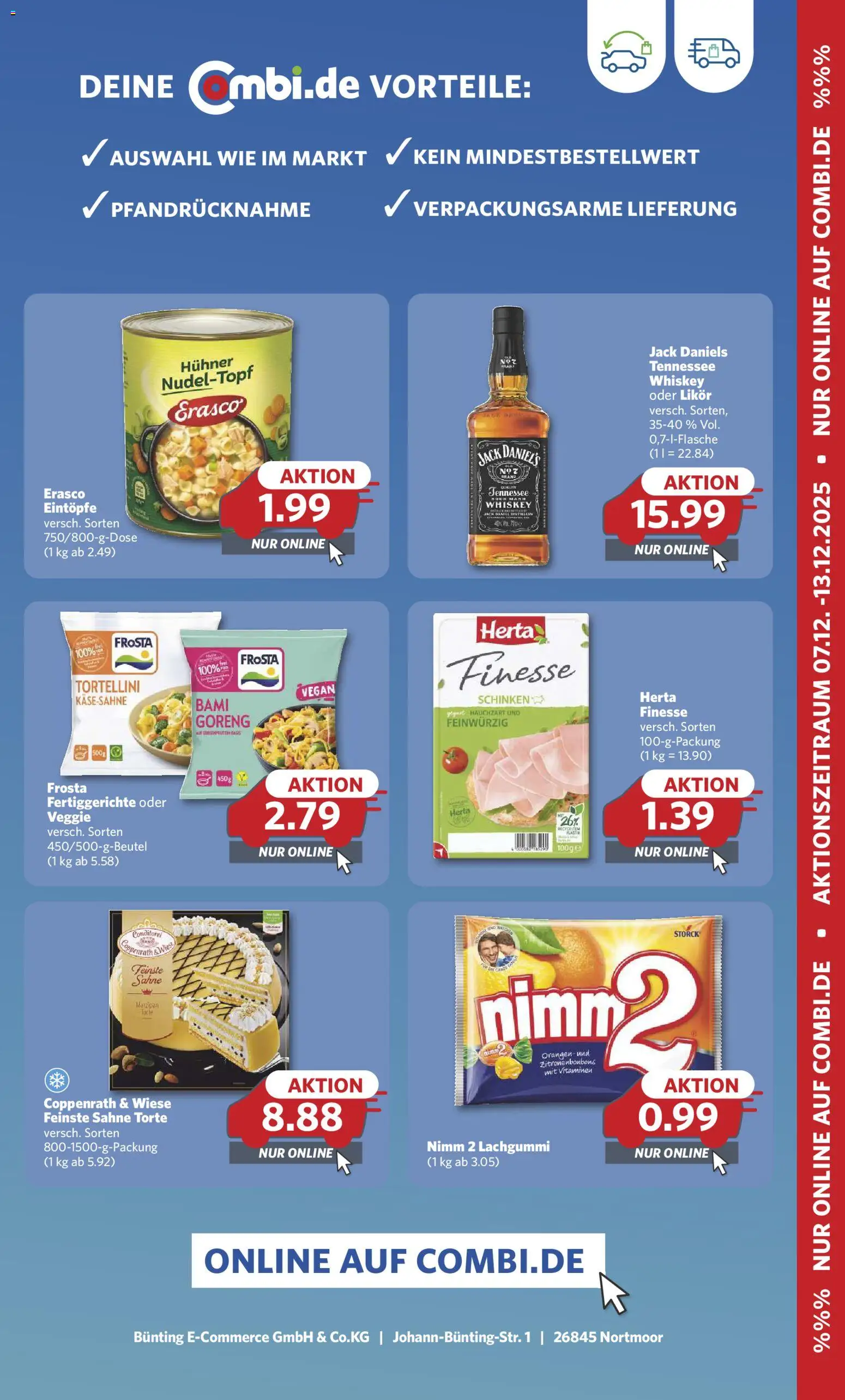 Combi Prospekt 	 – gültig ab 08.12.2025 | Seite: 32 | Produkte: Likör, Fertiggerichte, Schinken, Erasco