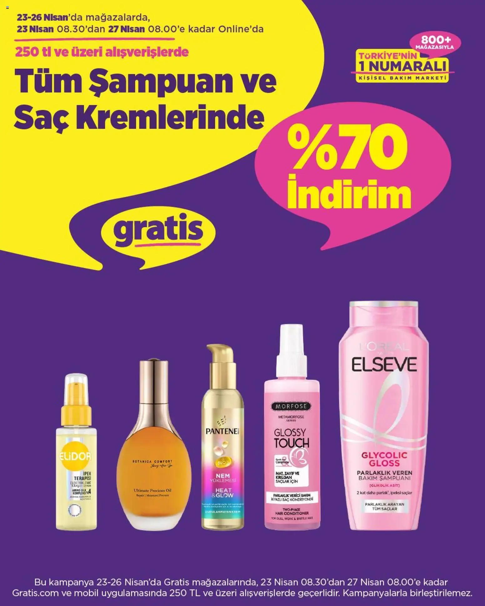 Gratis İndirim - 23.04.2026 tarihinden itibaren geçerlidir | Sayfa: 6 | Ürünler: Şampuan