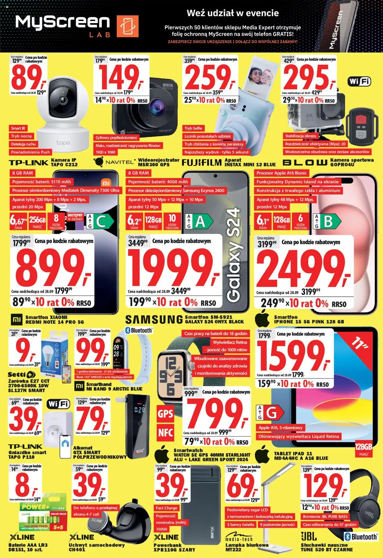 Mediaexpert Gazetka - Wielkie otwarcie Gorzów Wielkopolski od 18.09.2025 | Strona: 4 | Produkty: Powerbank, Baterie, Lampka biurkowa, Smartband