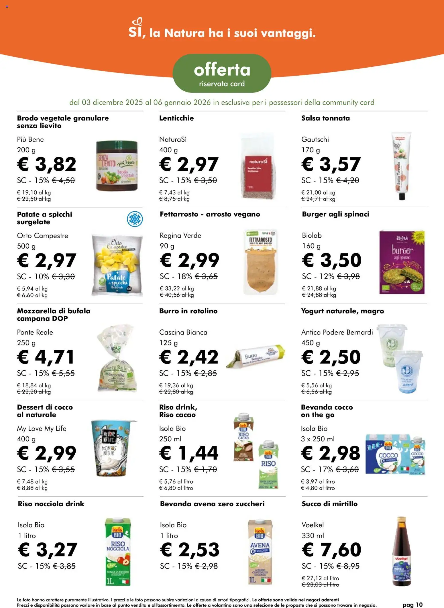 Volantino Natura Sì del 03.12.2025 | Pagina: 10