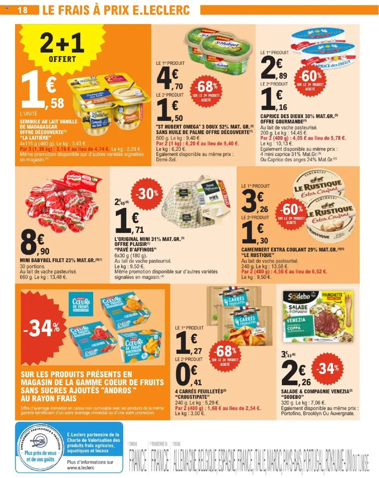 {H1} | Page: 18 | Produits: Salade, Caprice des dieux, Fromage, Huile