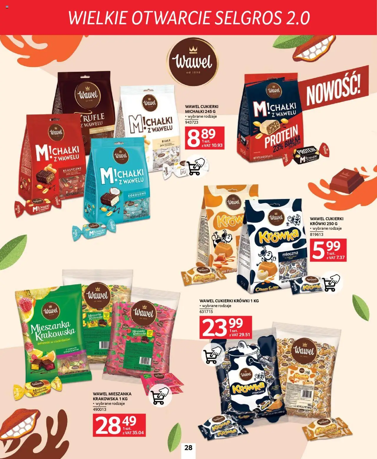Selgros cash&carry Gazetka - Poznań markowe produkty od 09.10.2025 | Strona: 28 | Produkty: Krowka, Cukierki, Krówki
