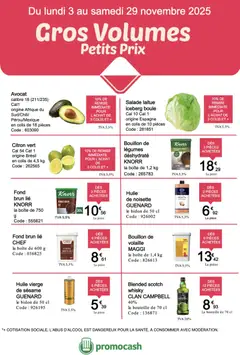 Promocash - Prévisualisation de Promocash catalogue valide à partir de 03.11.2025 | Page: 3 | Produits: Whisky, Avocat, Citron vert, Laitue