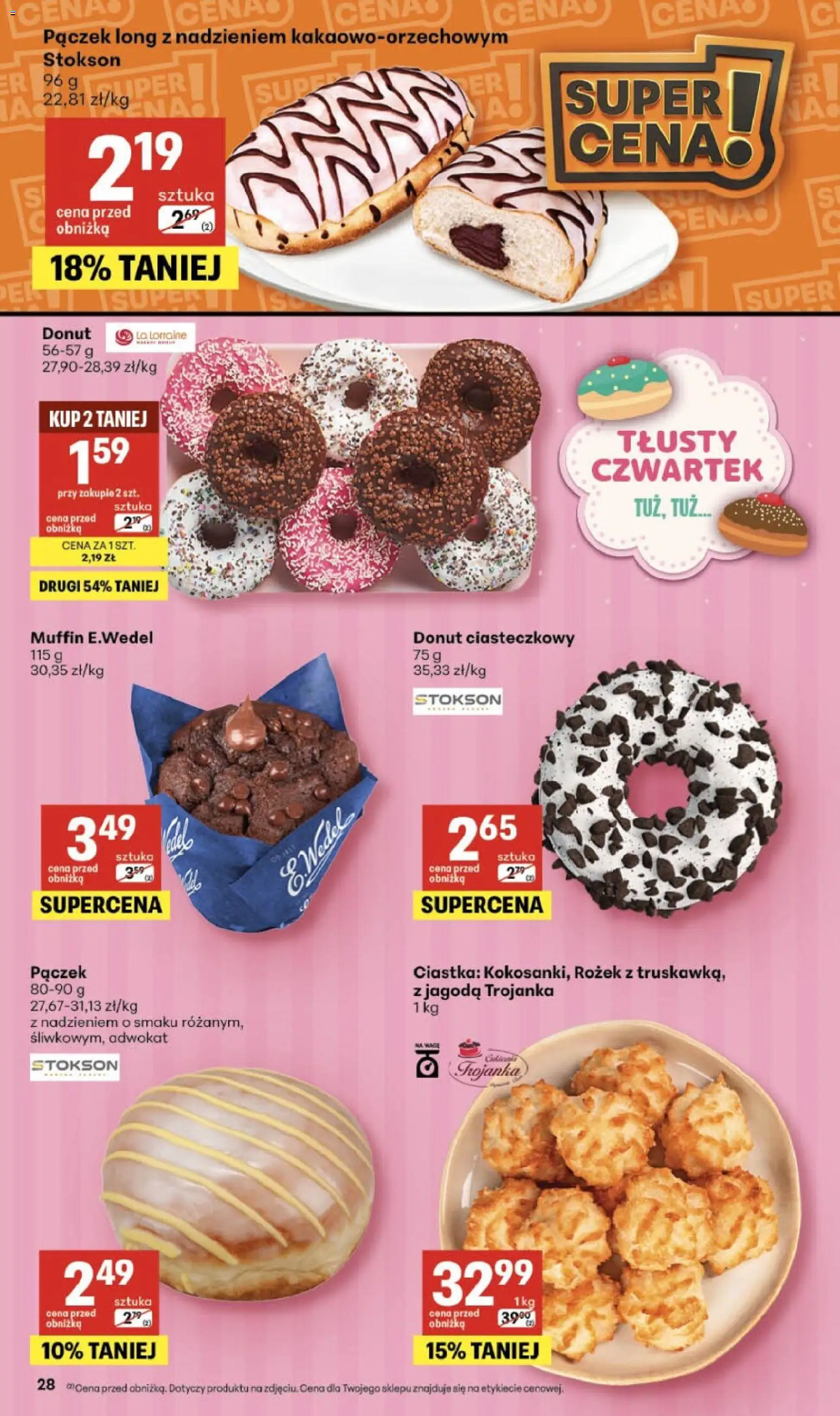 Delikatesy Centrum Gazetka - Sklepy Własne od 05.02.2026 | Strona: 28 | Produkty: Donut, Ciastka