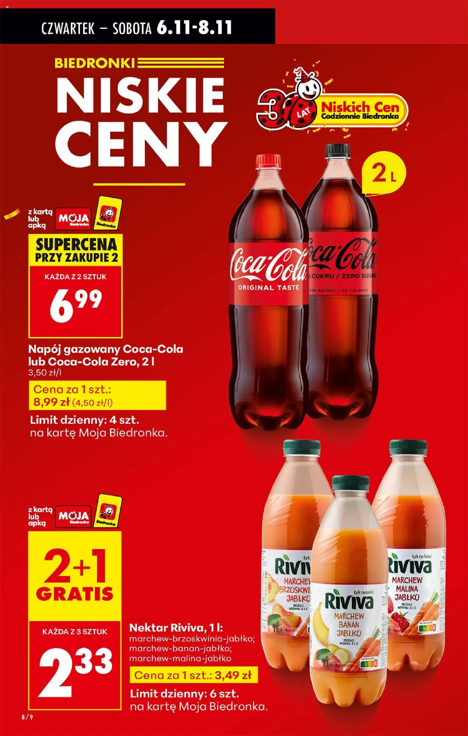 Biedronka gazetka - Oferta w tym tygodniu od 06.11.2025 | Strona: 10 | Produkty: Karta, Malina, Banan