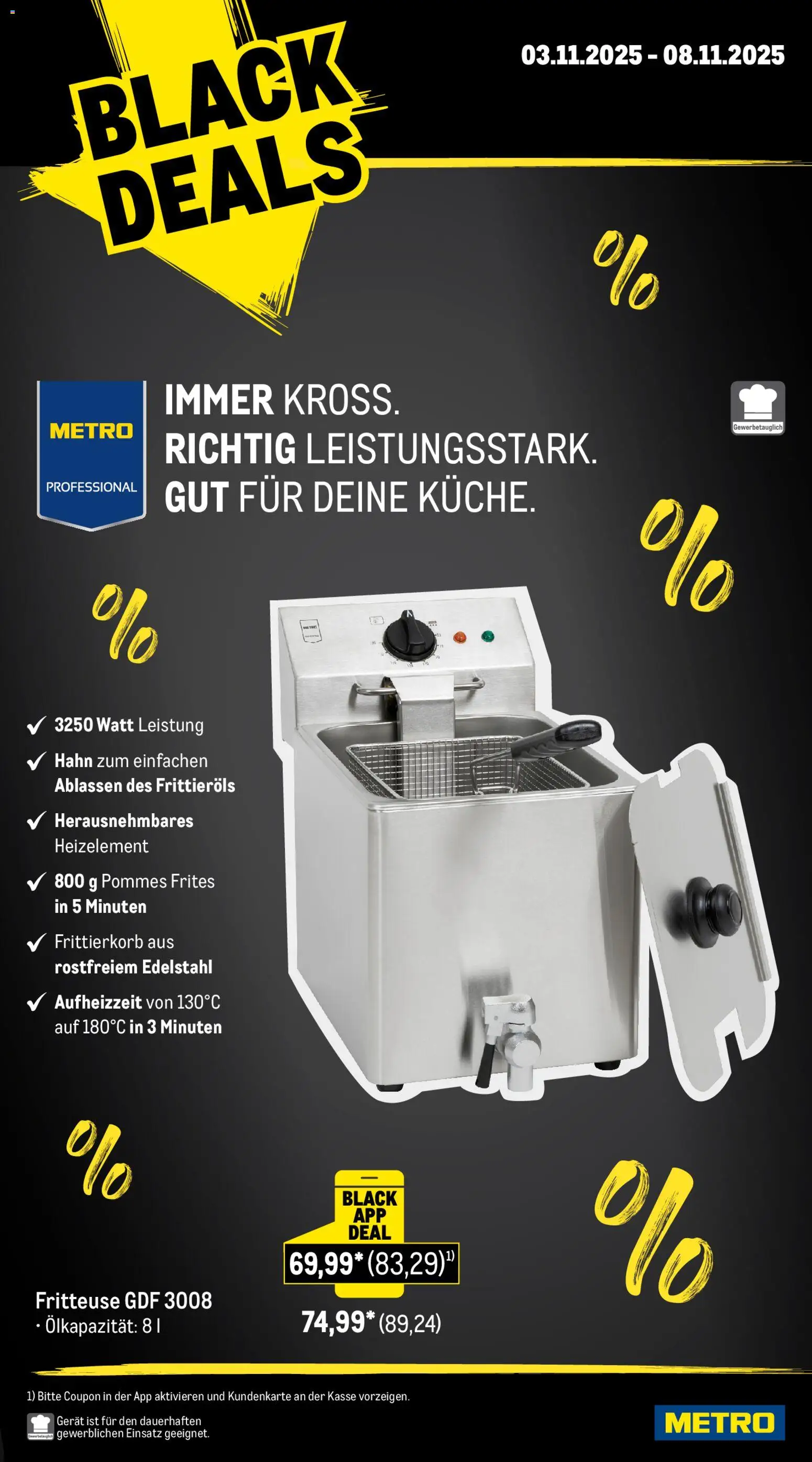 Metro - Black Friday – gültig ab 03.11.2025 | Seite: 11 | Produkte: Pommes, Pommes frites, Fritteuse