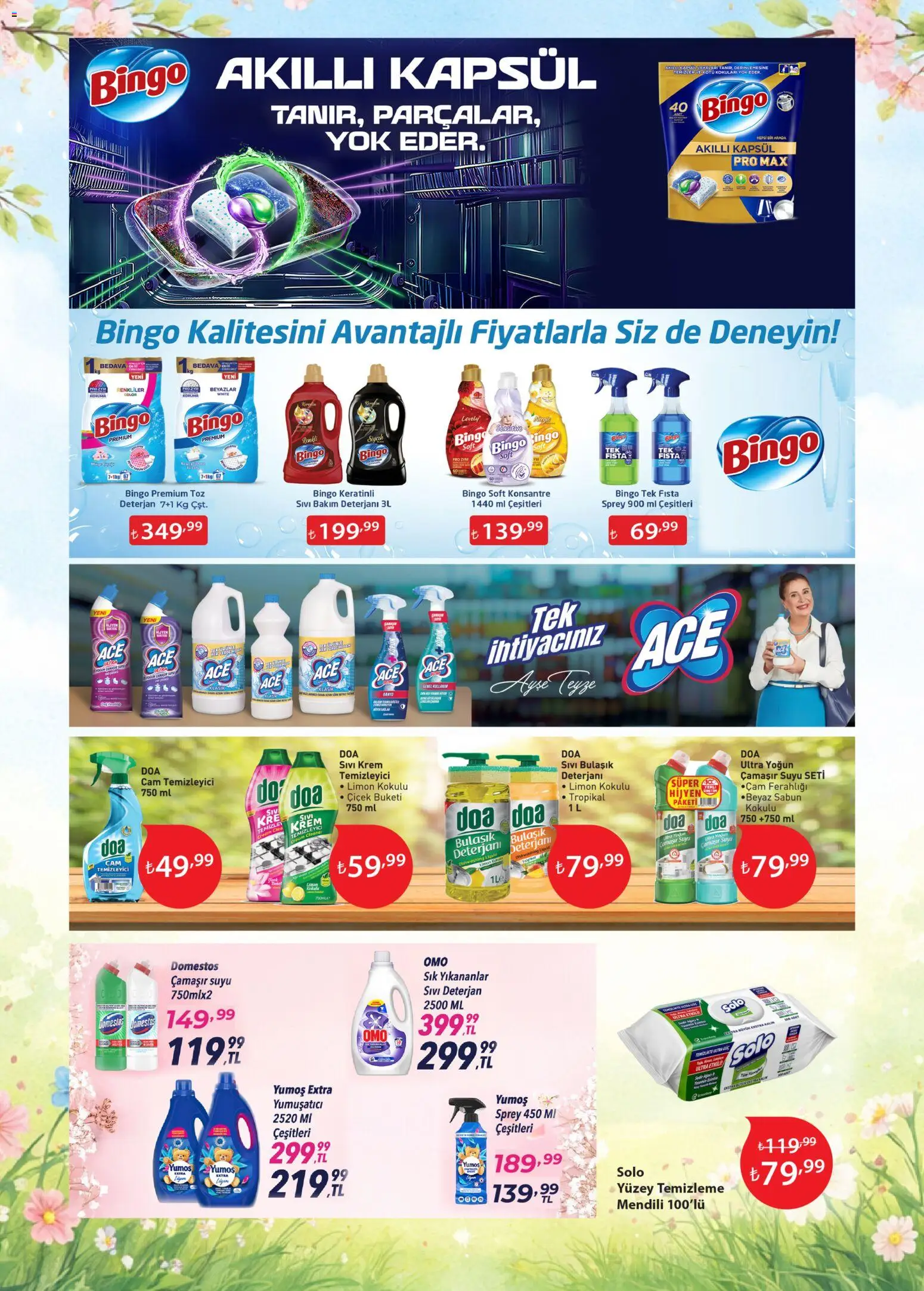 Kim Market - Bahar ınsert - 10.04.2026 tarihinden itibaren geçerlidir | Sayfa: 2 | Ürünler: Cam temizleyici, Sabun, Deterjan, Bulaşık deterjanı