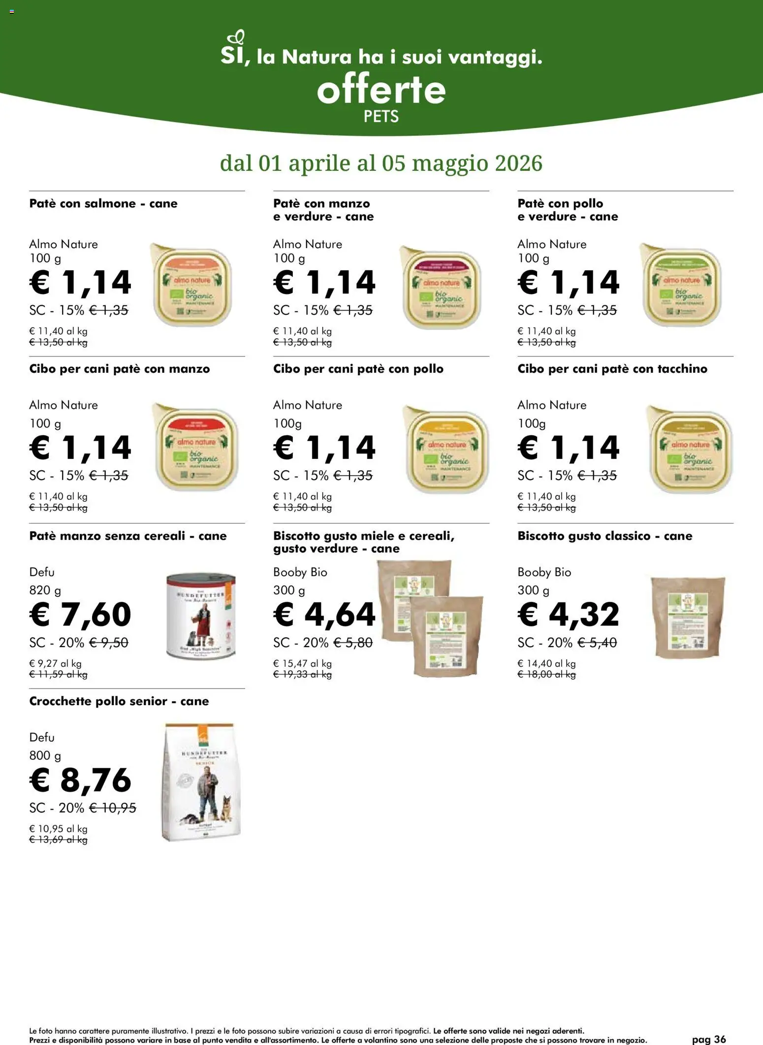 Volantino Natura Sì del 01.04.2026 | Pagina: 36