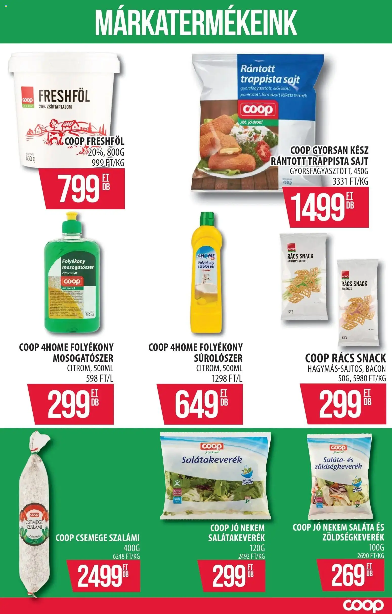 COOP Szolnok akciós ujság - amely érvényes a következő dátumtól: 12.03.2026 | Oldal: 6 | Termékek: Zöldségkeverék, Bacon, Sajt, Trappista sajt