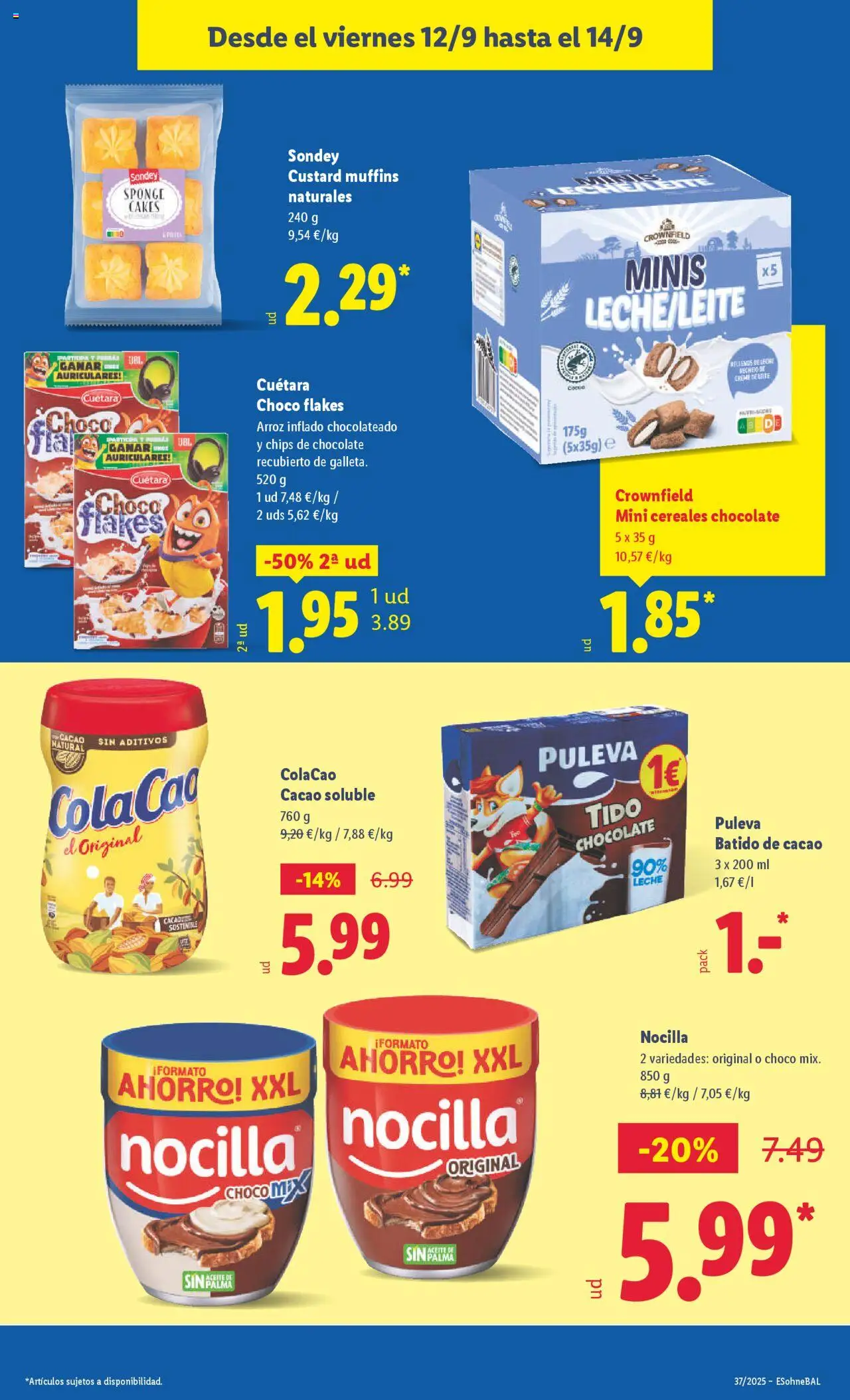 Lidl folleto │ válido desde el 08.09.2025 | Página: 33 | Productos: Leche, Auriculares, Cacao soluble, Φρυγανιές σικάλεως