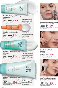 Pure Skin 5 Minute Oil-control Clay Mask, Clay Mask kontrollerar talgproduktionen för att motverka och förebygga fläckar. 50 ml. - Förhandsvisning av reklamblad från butik Oriflame aktuell från 19.11.2025 | Sida: 114