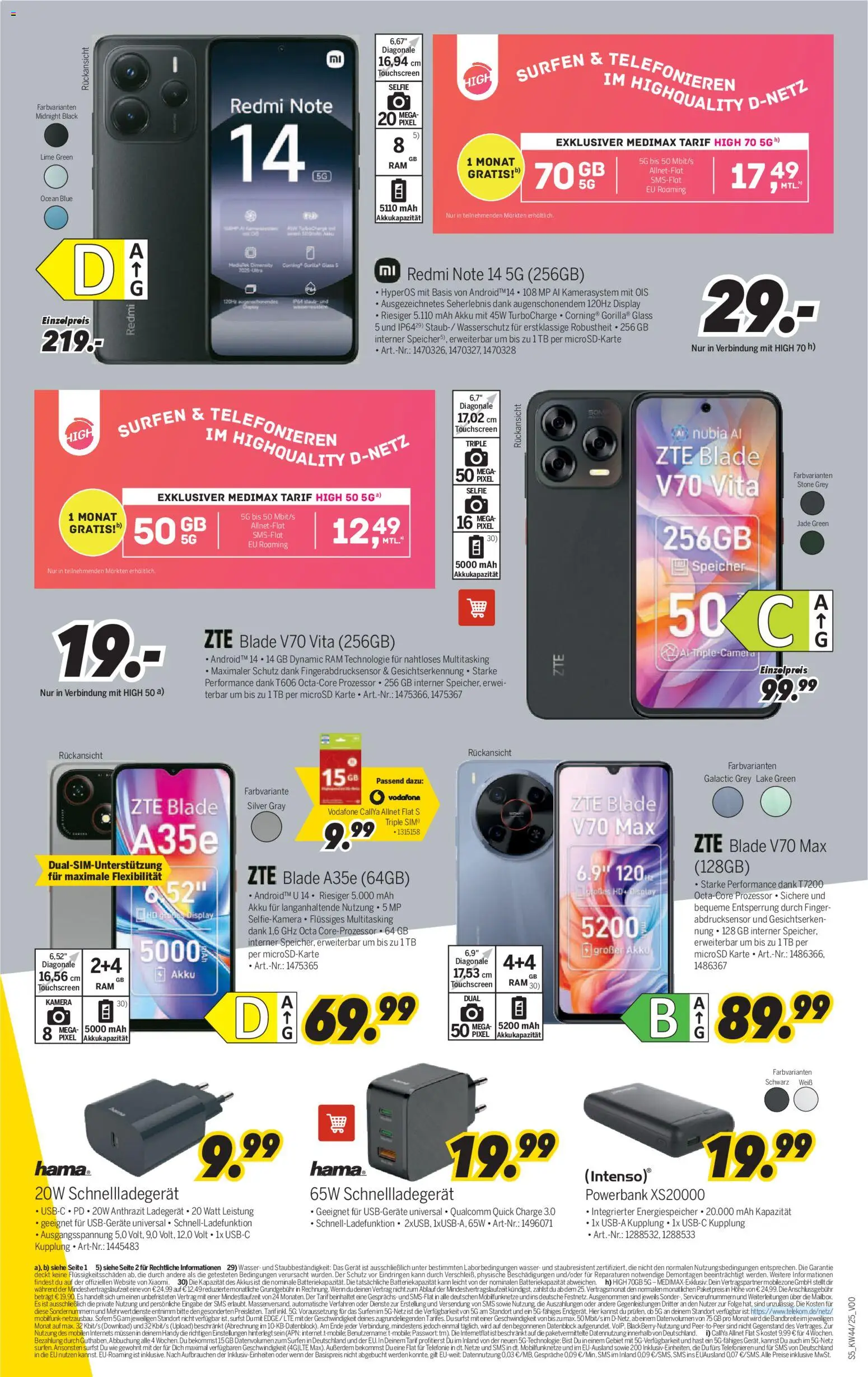 Medimax Prospekt 	 – gültig ab 25.10.2025 | Seite: 5 | Produkte: Kamera, Wasser, Ladegerät, Powerbank