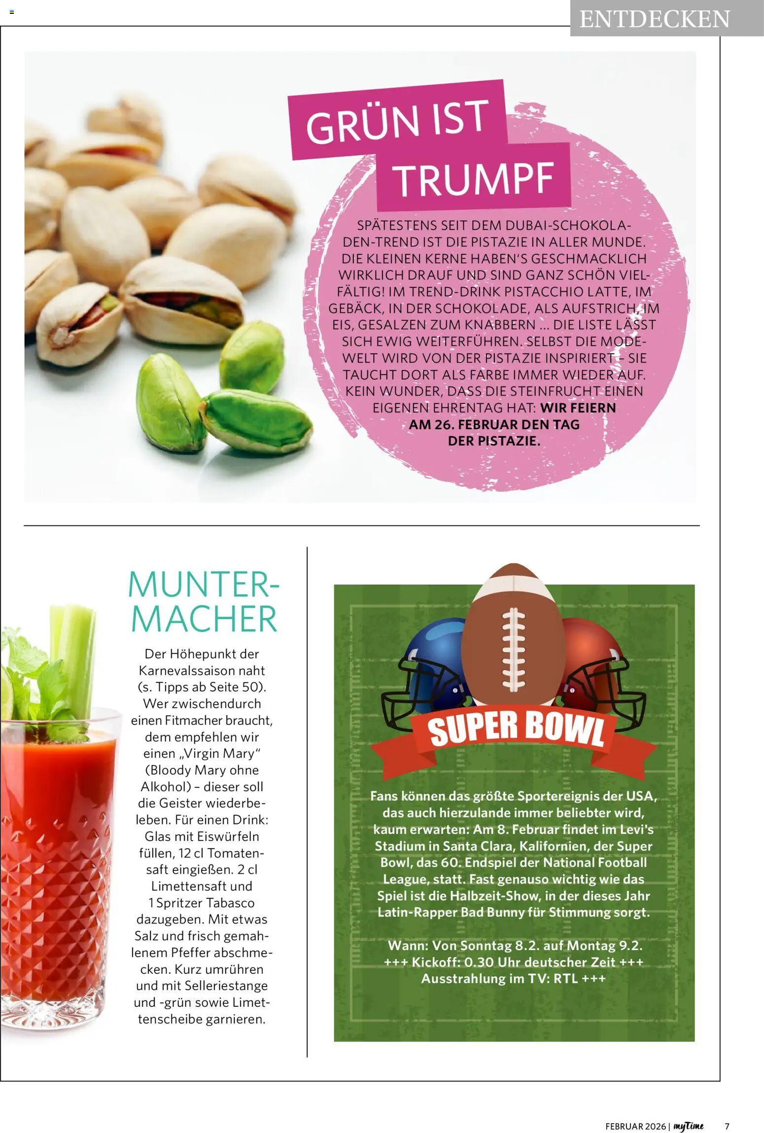 Famila Nordwest myTime Februar 2026 – gültig ab 01.02.2026 | Seite: 7 | Produkte: Spiel, Tomaten, Pfeffer, TV