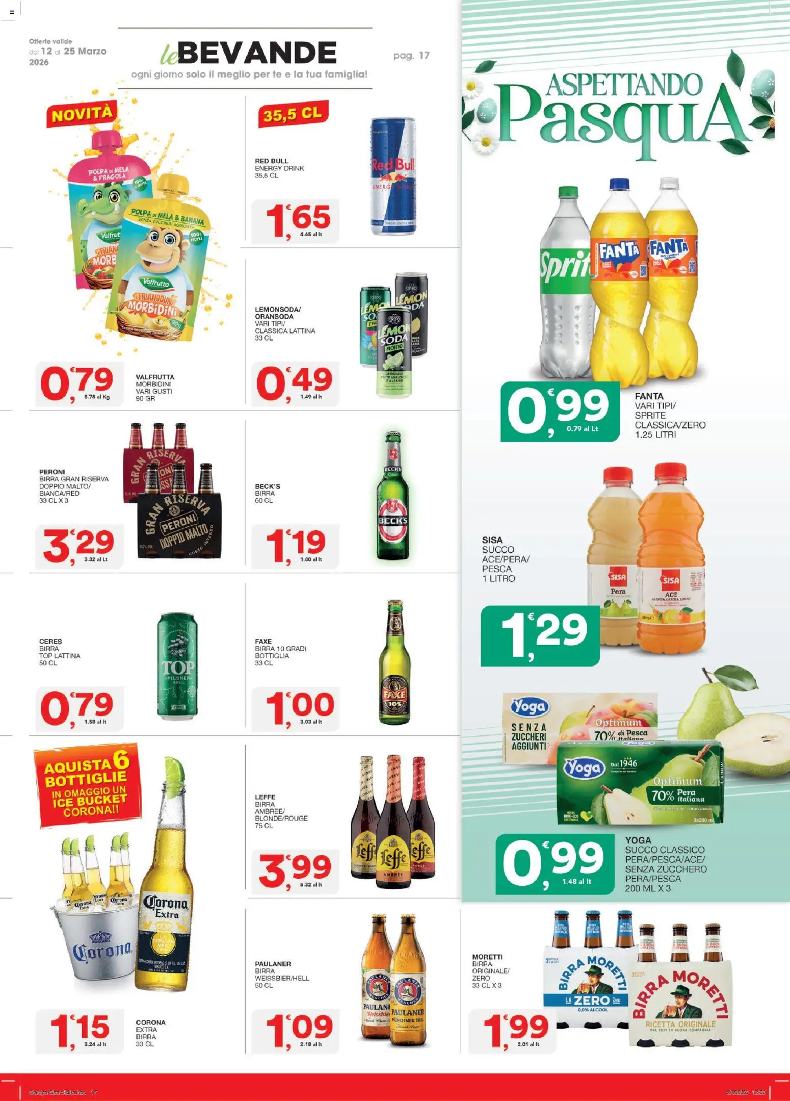 Volantino SISA del 12.03.2026 | Pagina: 17 | Prodotti: Tè, Pera, Fanta, Stampa