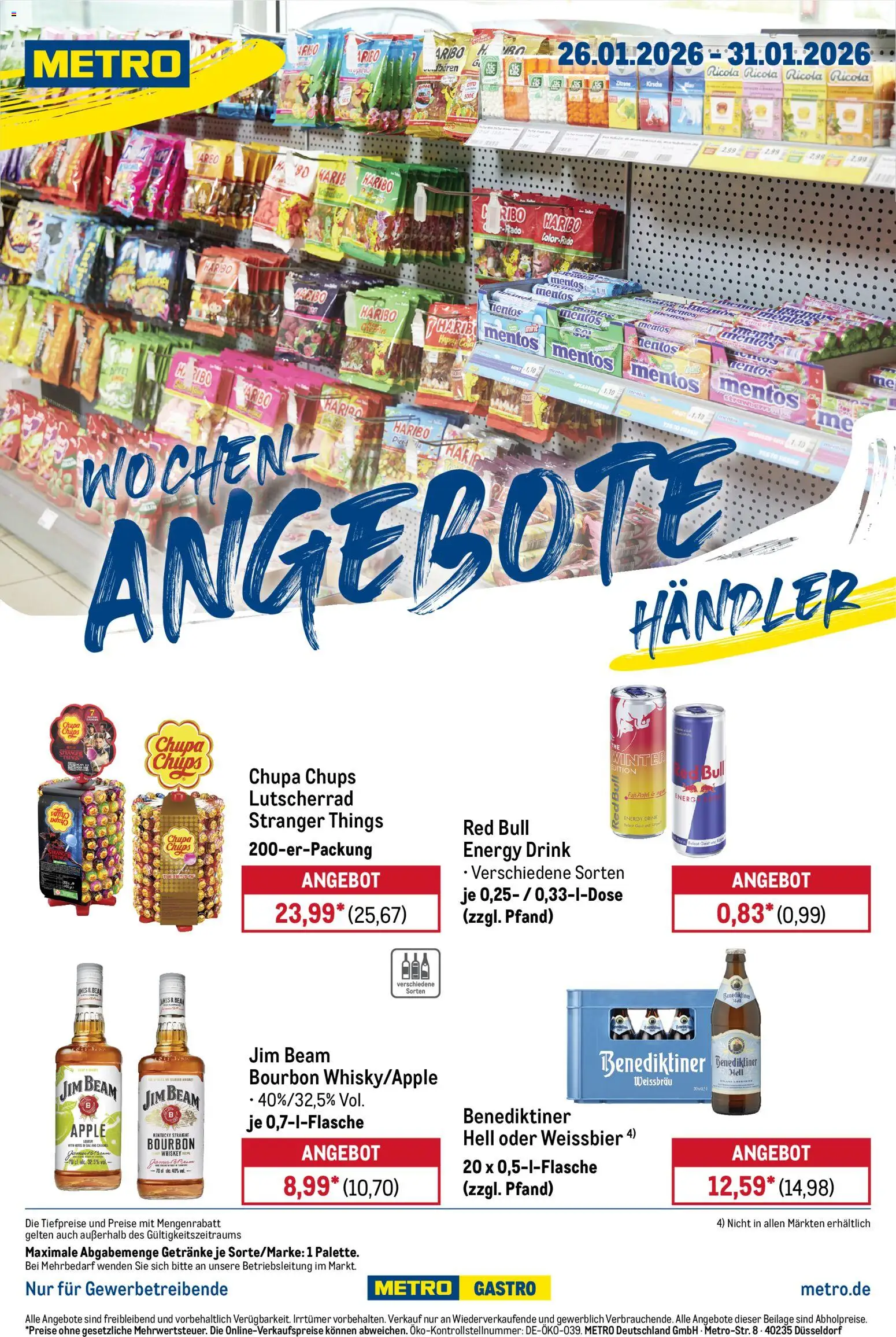 Metro Wochen-Angebote Händler – gültig ab 26.01.2026 | Seite: 1 | Produkte: Red bull, Energy, Apple, Zitrone