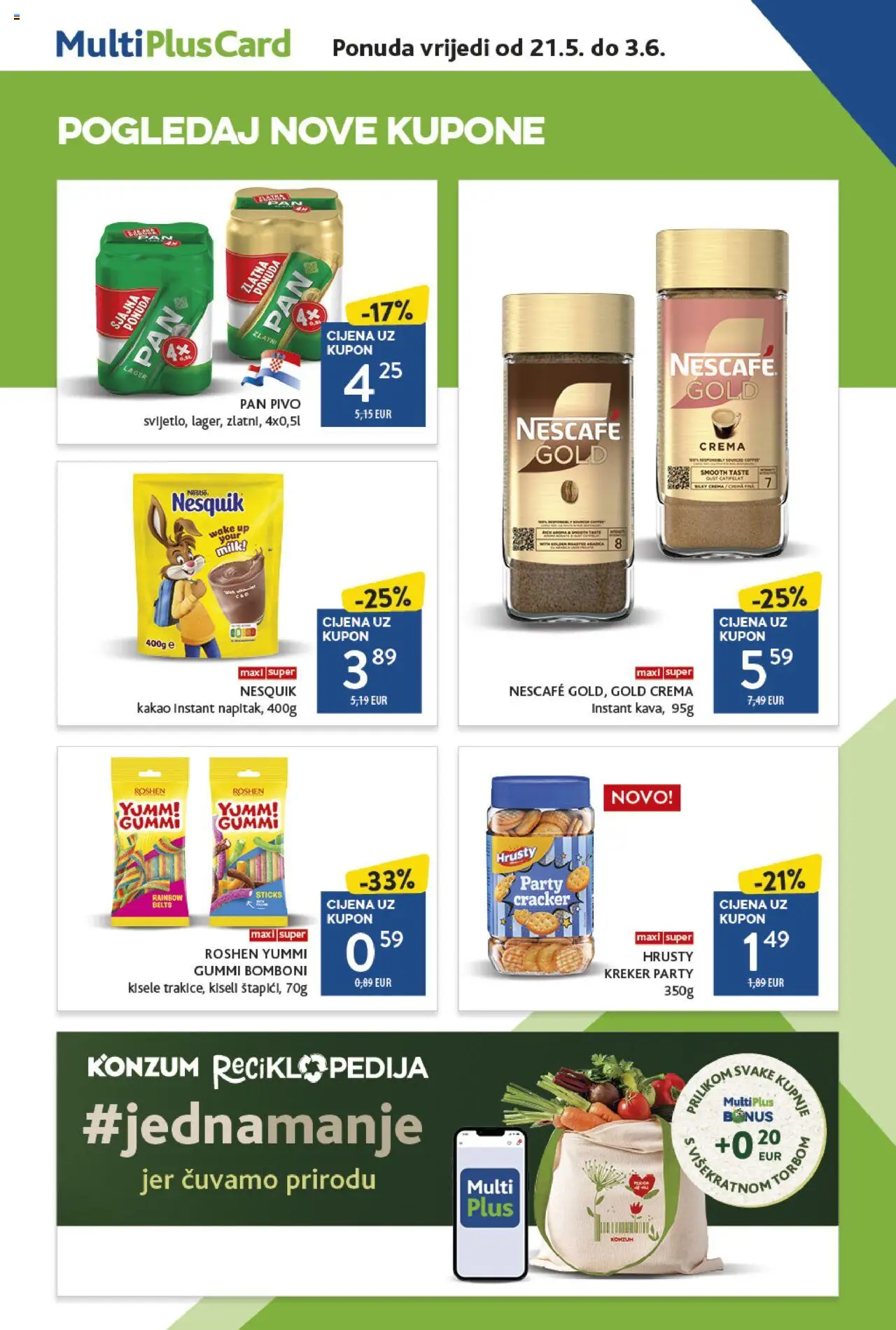 Konzum katalog | vrijedi od 28.05.2025 | Stranica: 36 | Proizvodi: Nescafe, Pivo, Nesquik, Nescafe Gold