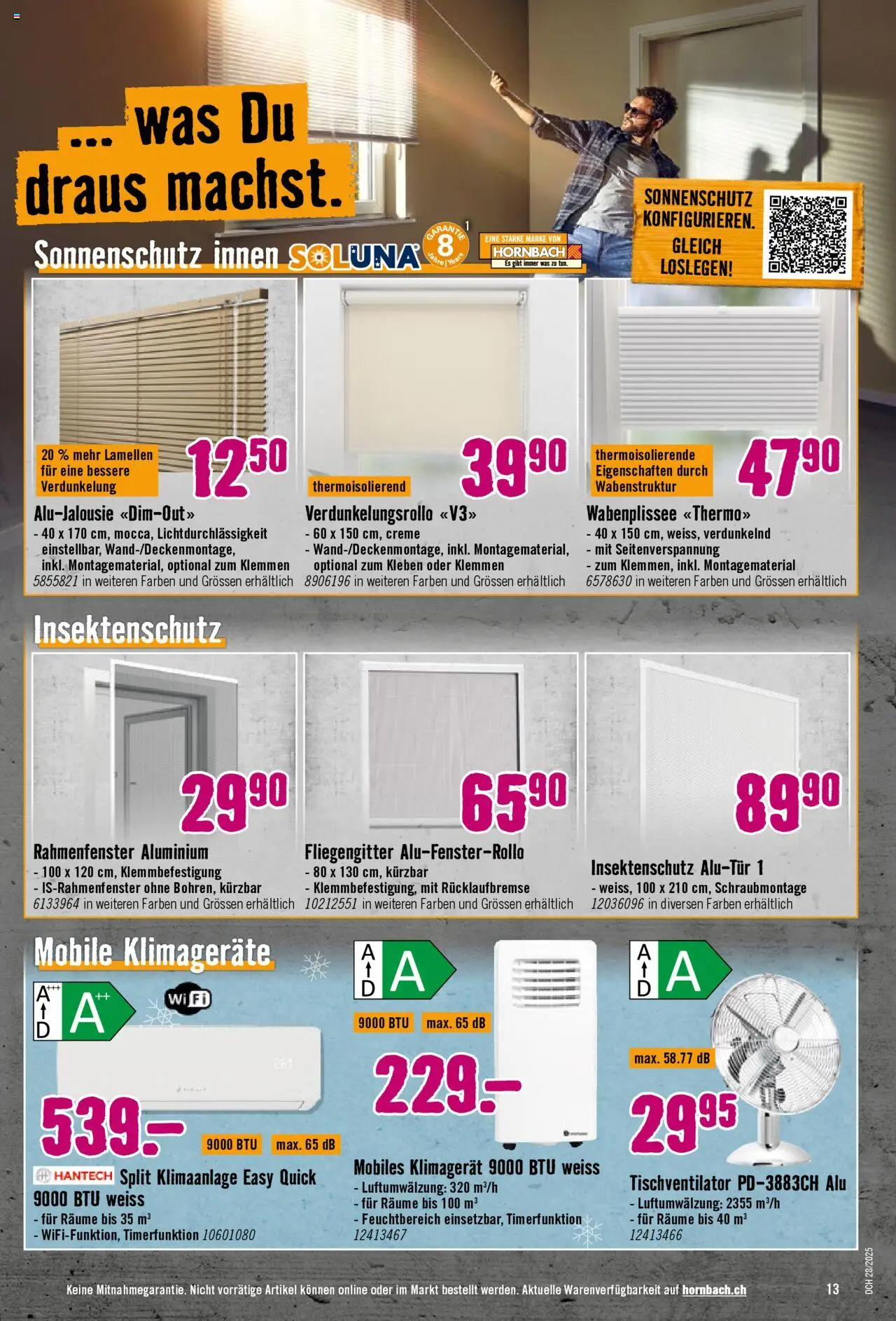 Hornbach Aktionen ab 07.07.2025 | Seite: 13 | Produkte: Klimagerät, Klimaanlage, Creme