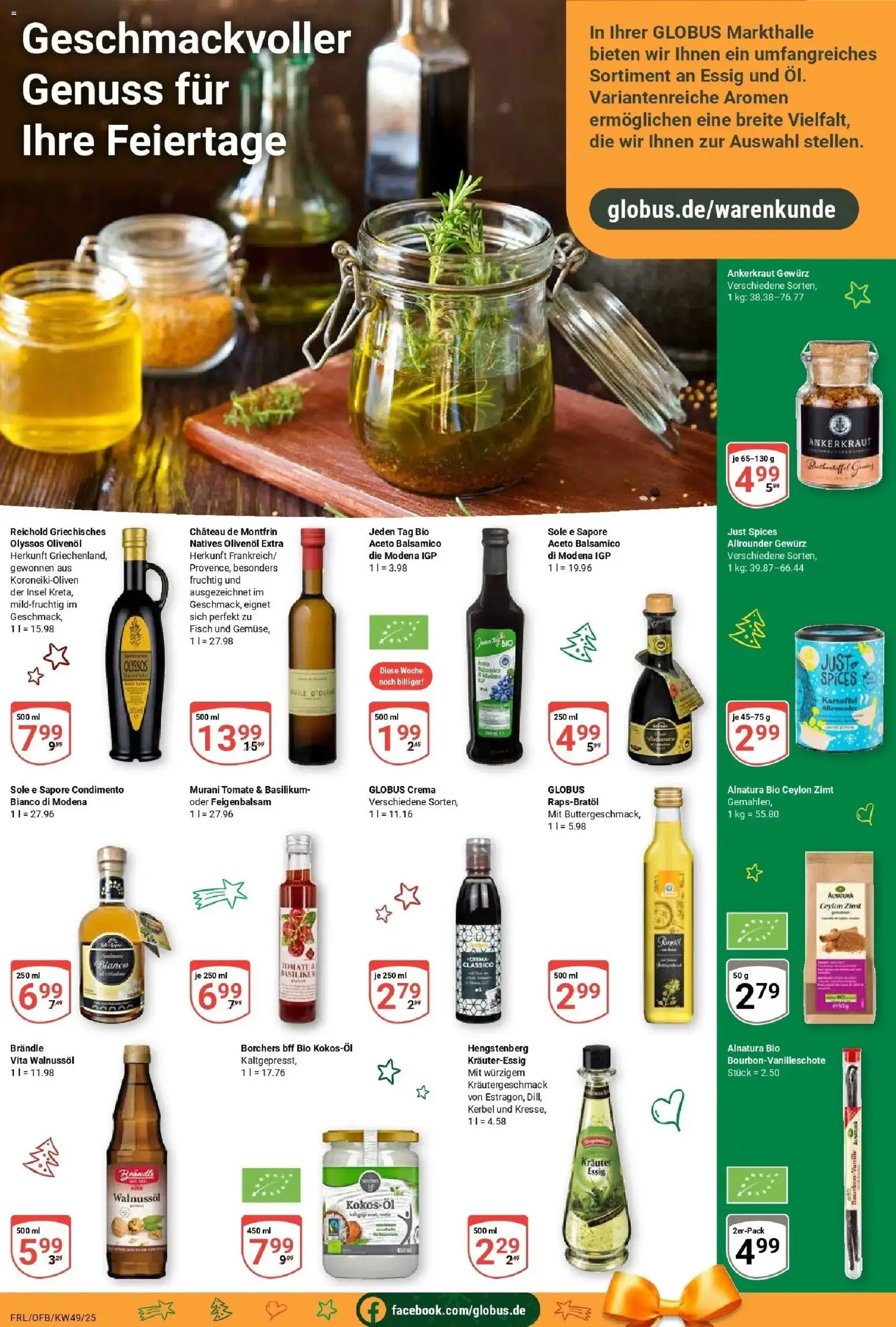 Globus prospekt Freilassing	 – gültig ab 01.12.2025 | Seite: 19 | Produkte: Balsamico, Essig, Olivenol, Fisch
