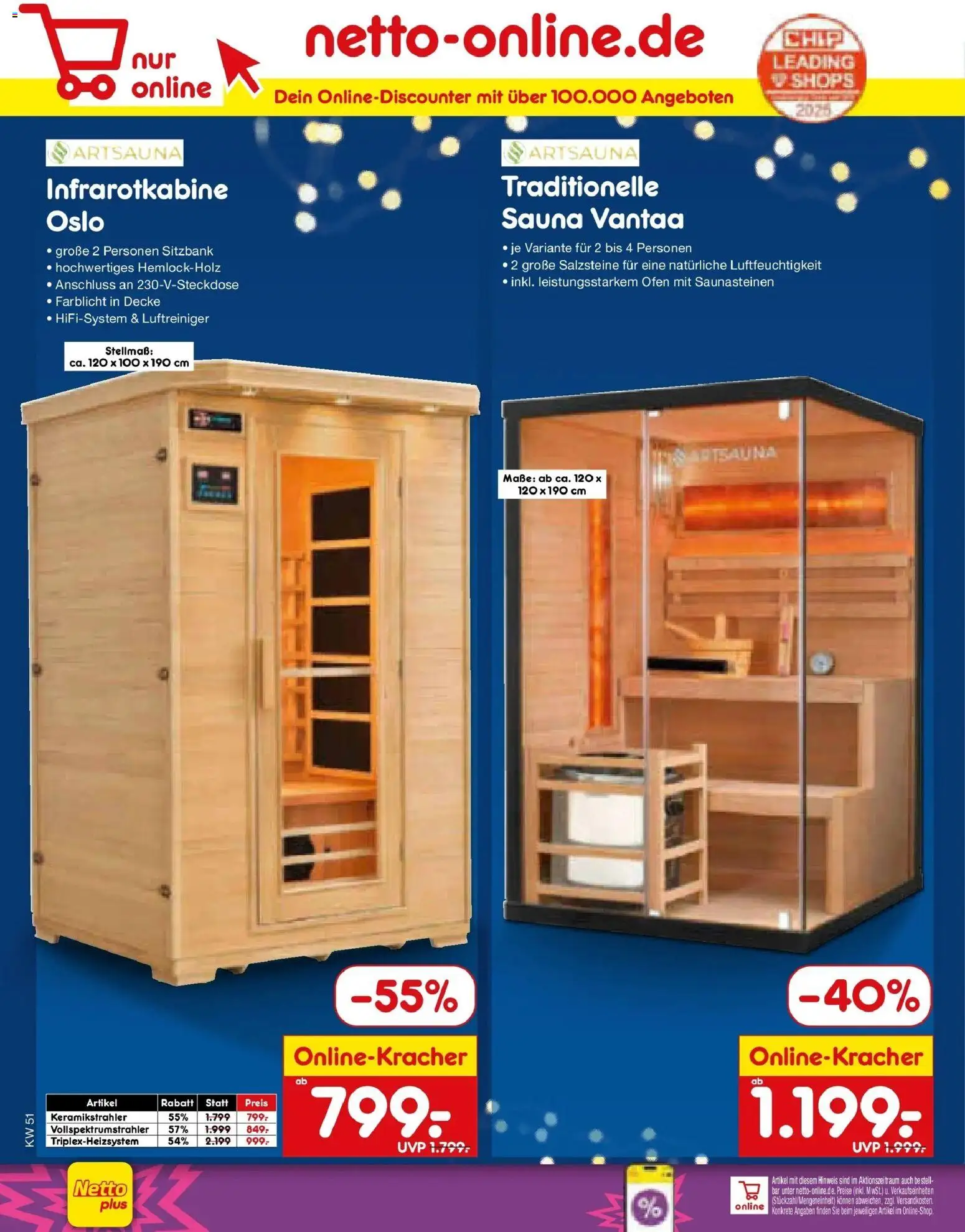 Netto Marken-Discount prospekt Nordhausen	 – gültig ab 15.12.2025 | Seite: 58 | Produkte: Ofen, Luftreiniger, Sitzbank, Decke