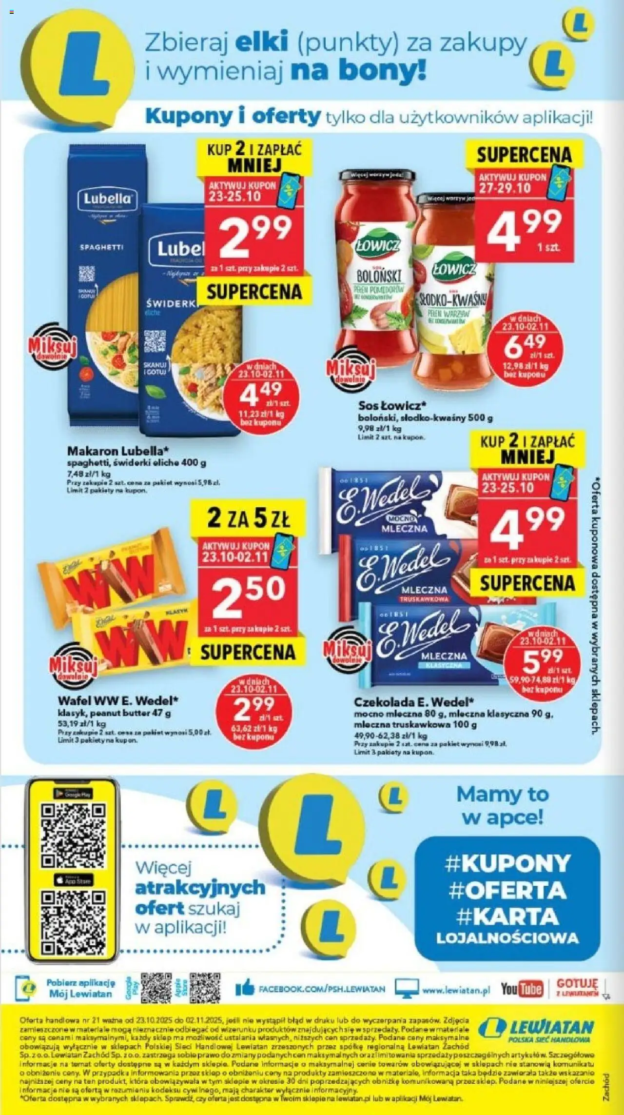 Lewiatan gazetka - Szczecin od 23.10.2025 | Strona: 16 | Produkty: Czekolada, Makaron, Sos