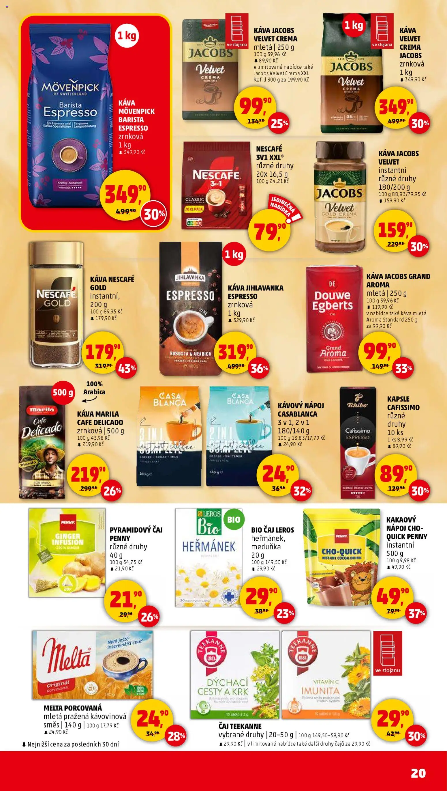 Penny Market leták - Čtvrtečník od 13.11.2025 | Strana: 20 | Produkty: Vitamin c, Káva, Čaj, Cafissimo