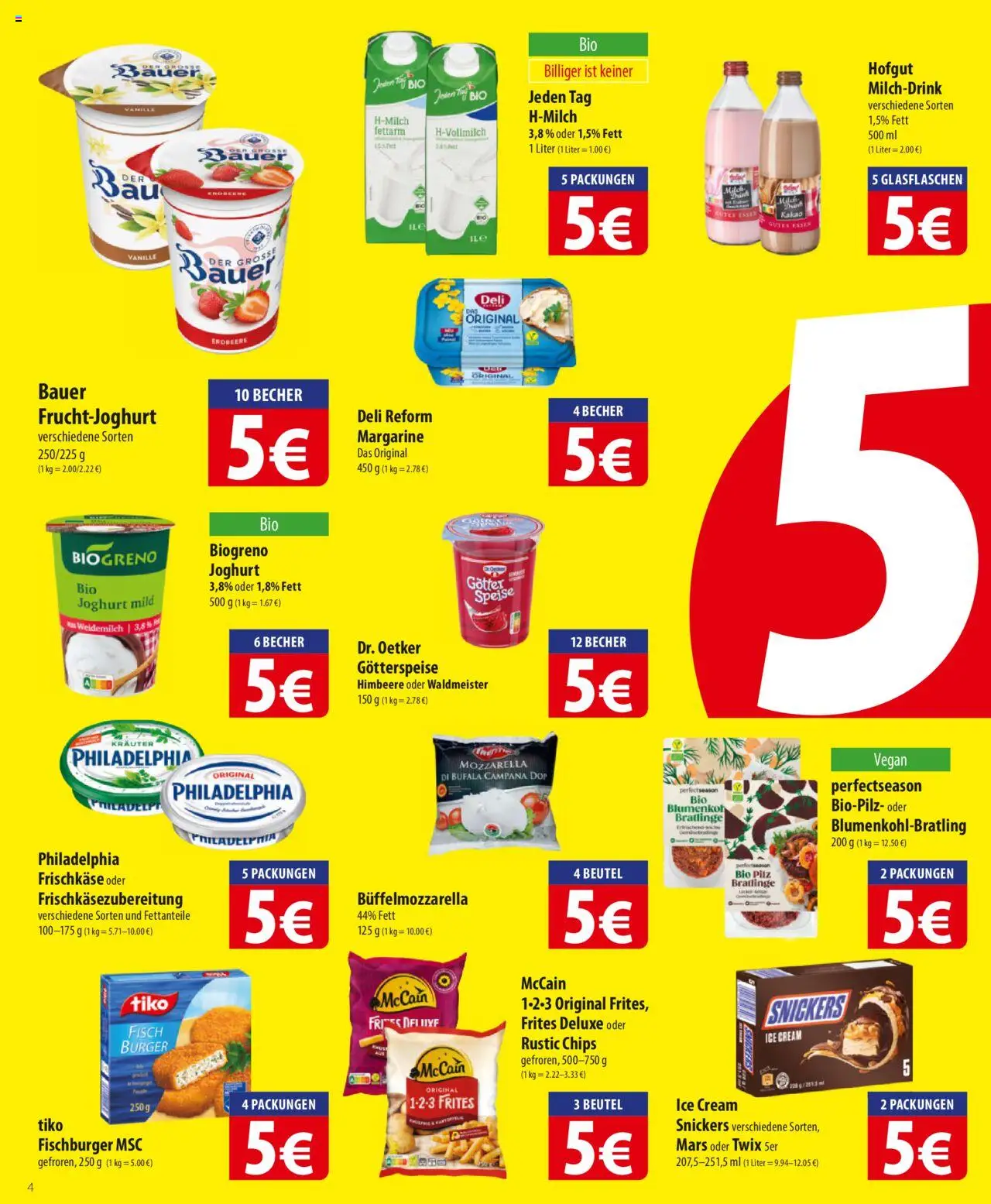 Famila Prospekt 	 - gültig ab dem 25.08.2025 | Seite: 4 | Produkte: Margarine, Philadelphia, Snickers, Fisch