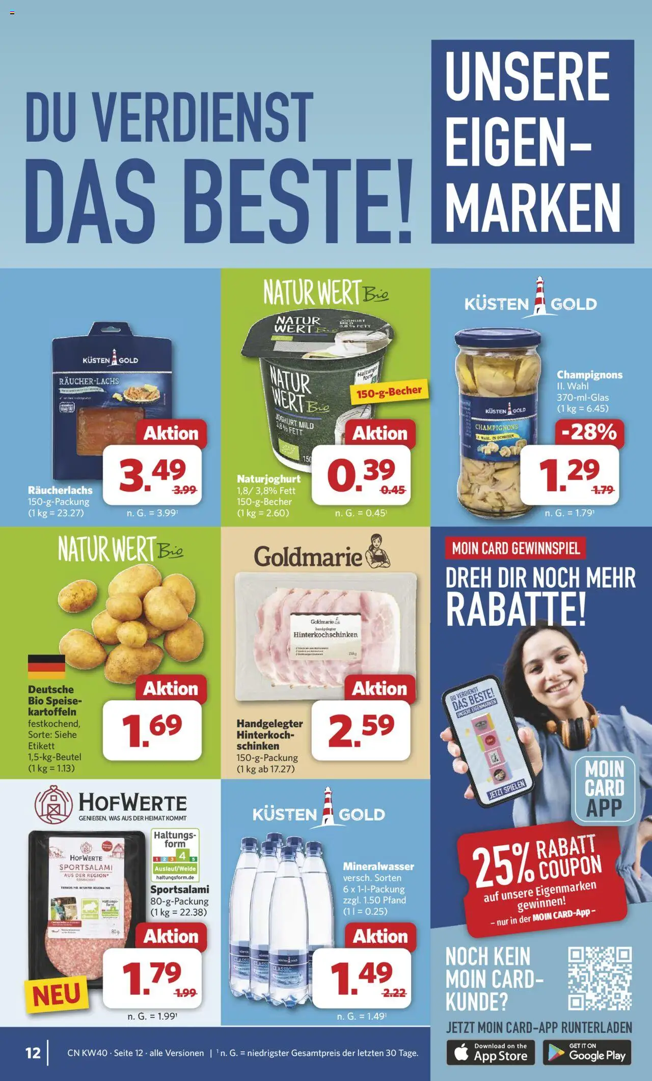 Combi Prospekt 	 – gültig ab 29.09.2025 | Seite: 12 | Produkte: Joghurt, Mineralwasser, Champignons, Kartoffeln