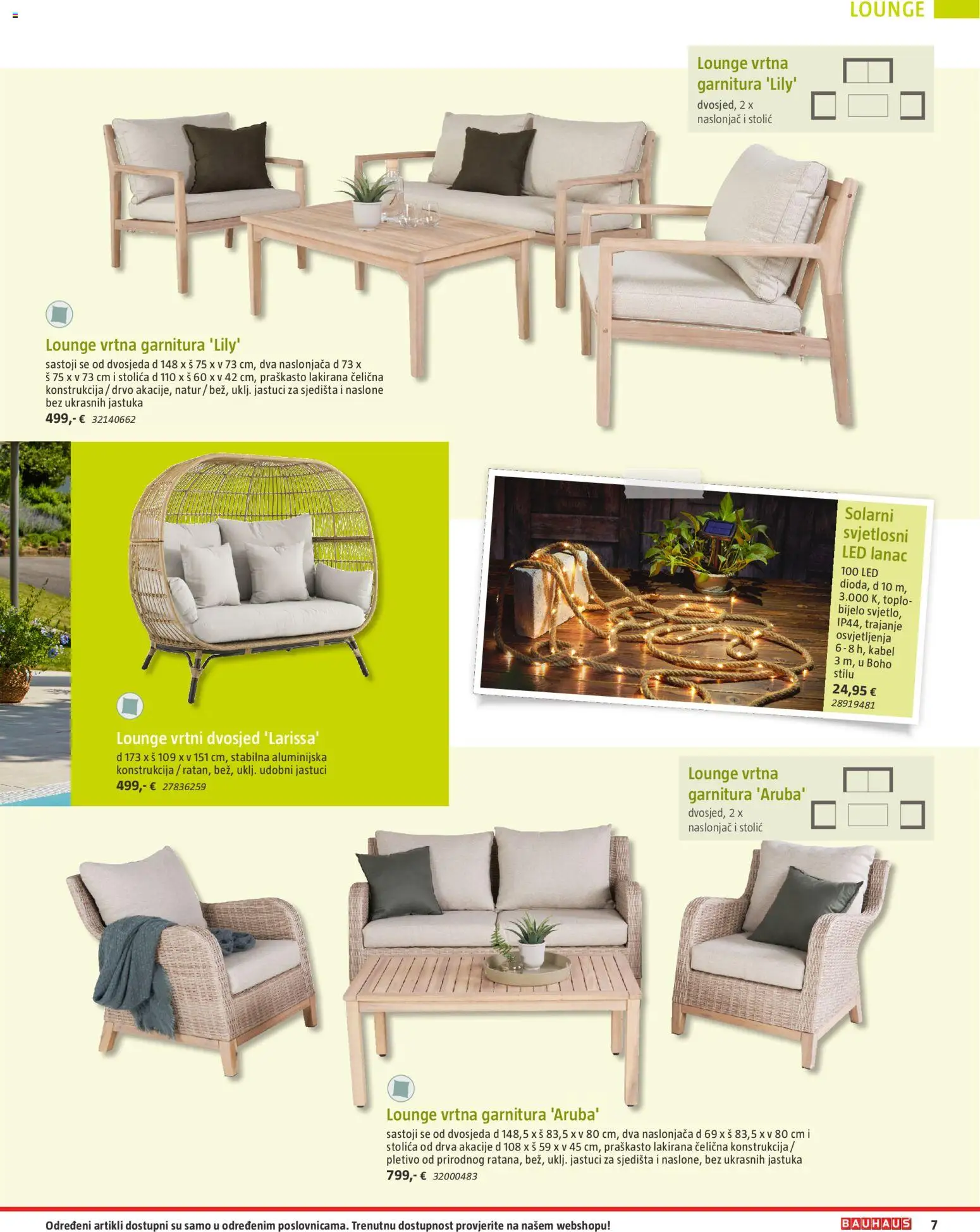 Bauhaus katalog | vrijedi od 23.03.2026 | Stranica: 7 | Proizvodi: Stolica, Vrtna garnitura, Dvosjed, Kabel