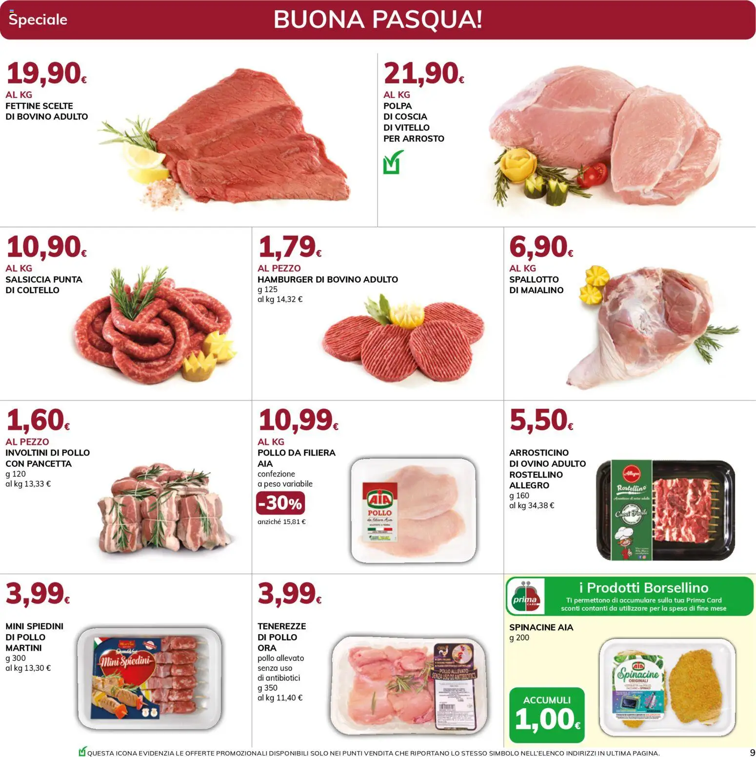 Volantino Basko del 24.03.2026 | Pagina: 9 | Prodotti: Arrosto, Salsiccia, Spiedini, Ovino