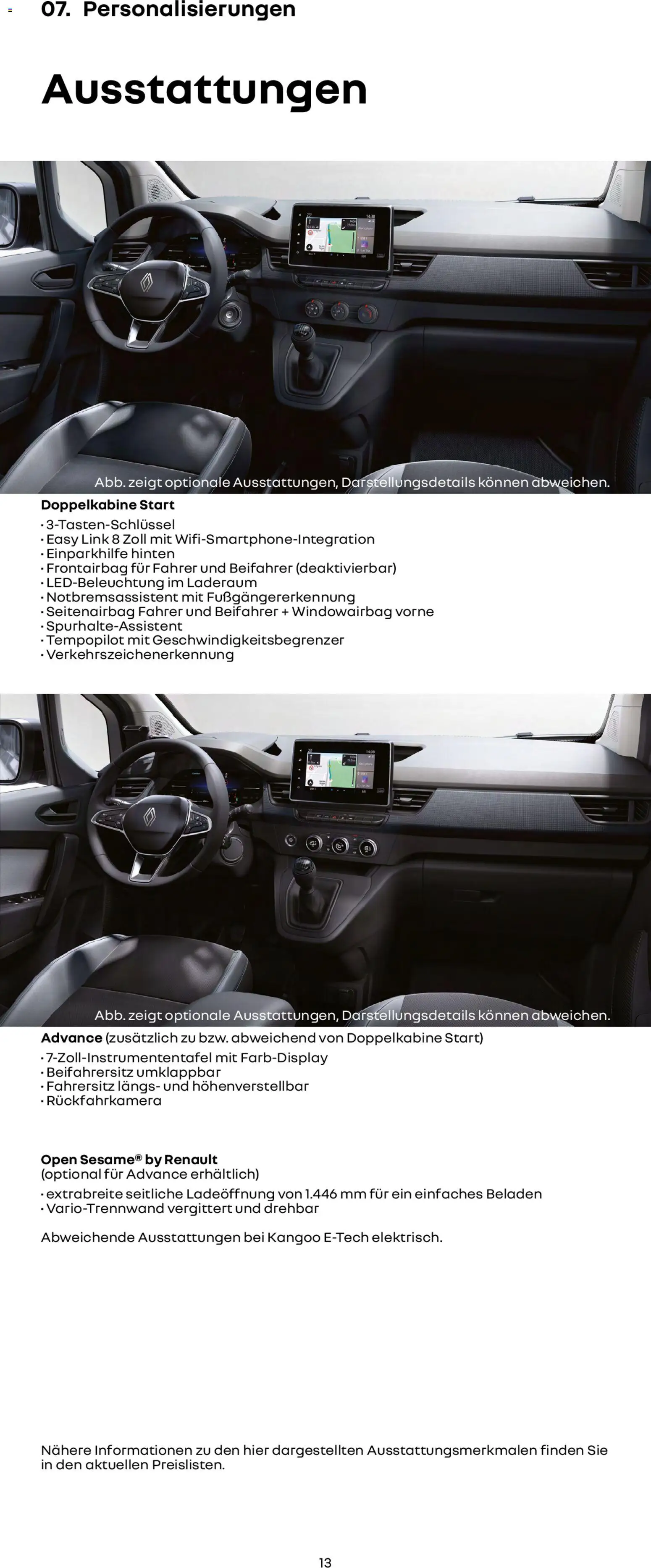 Renault Kangoo Rapid E-Tech – gültig ab 15.01.2026 | Seite: 13