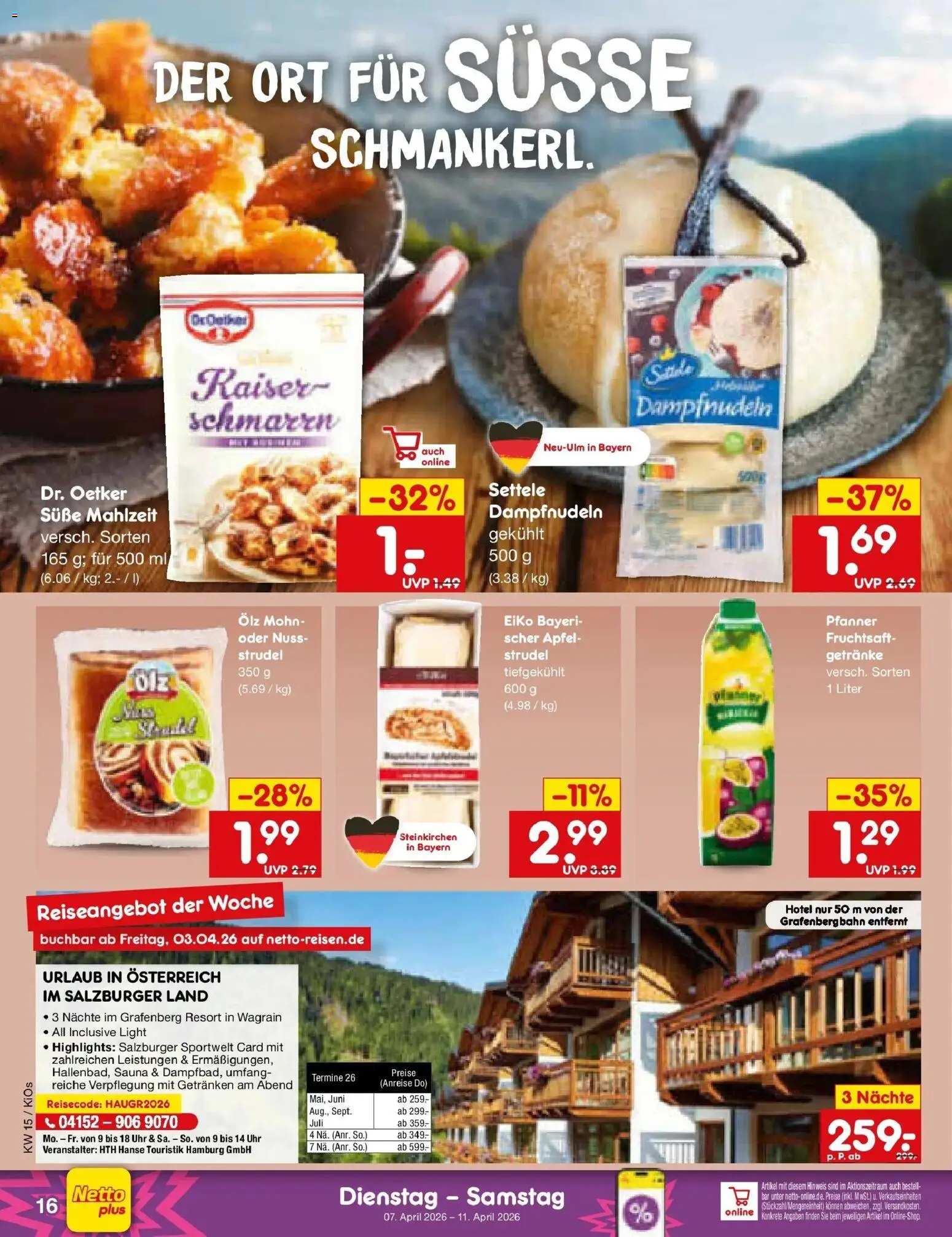 Netto Marken-Discount Prospekt Oberhaid	 – gültig ab 07.04.2026 | Seite: 18 | Produkte: Äpfel, Fruchtsaft, Uhr