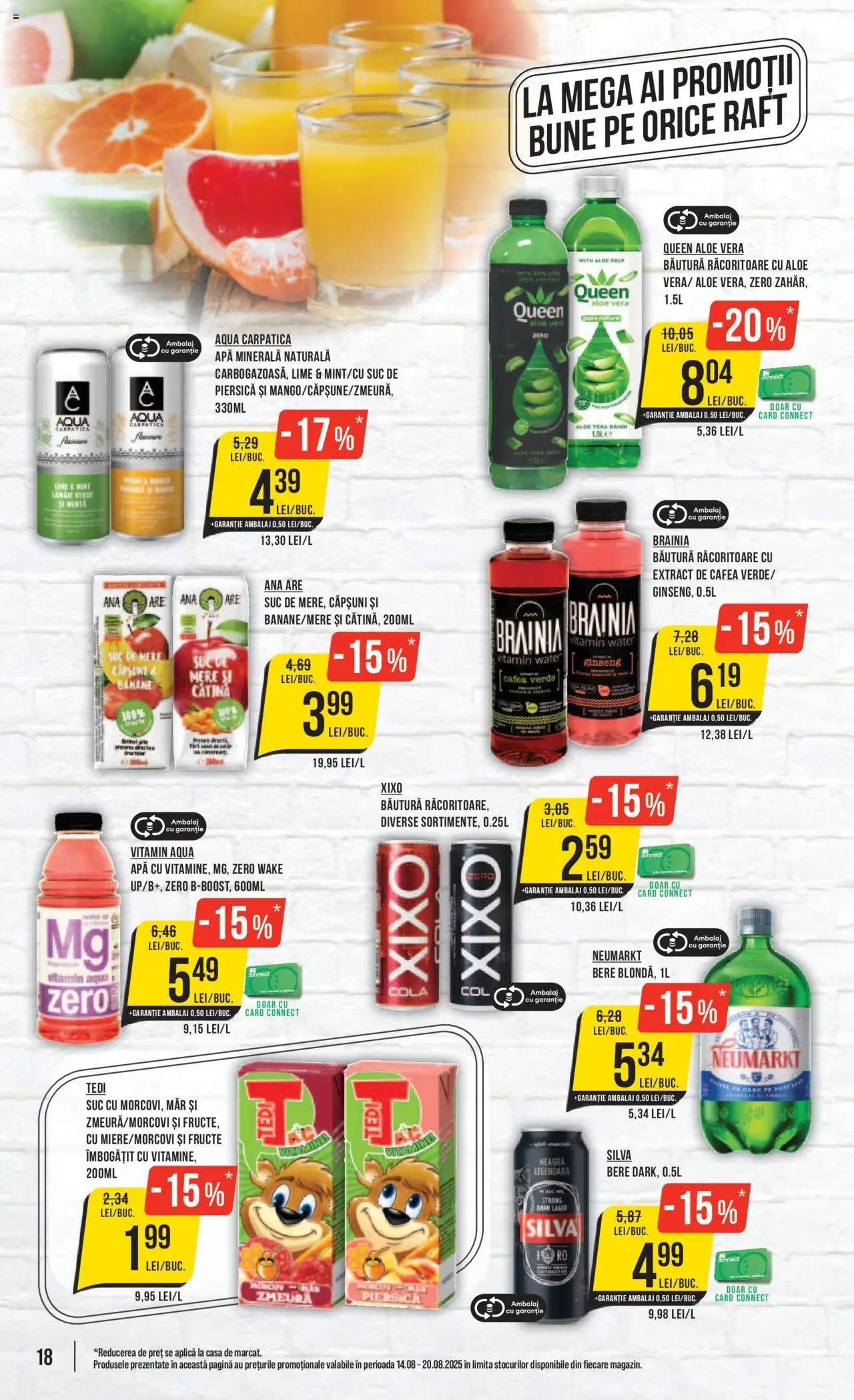 Catalog Mega Image – valabil de la 14.08.2025 | Pagină: 18 | Produse: Lime, Aloe vera, Bere, Mere