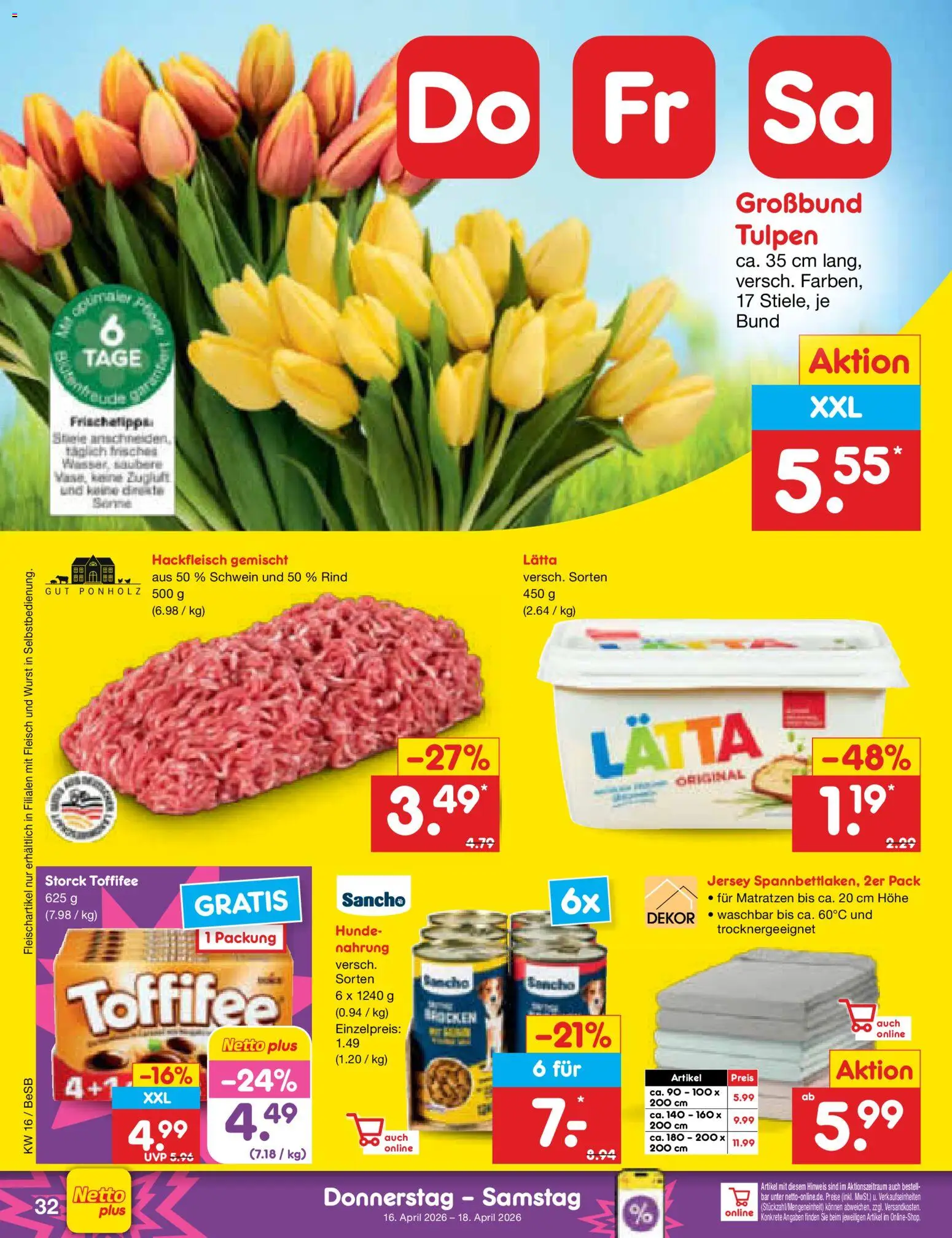 Netto Marken-Discount Prospekt 	 – gültig ab 13.04.2026 | Seite: 50 | Produkte: Wurst, Toffifee, Lätta, Fleisch