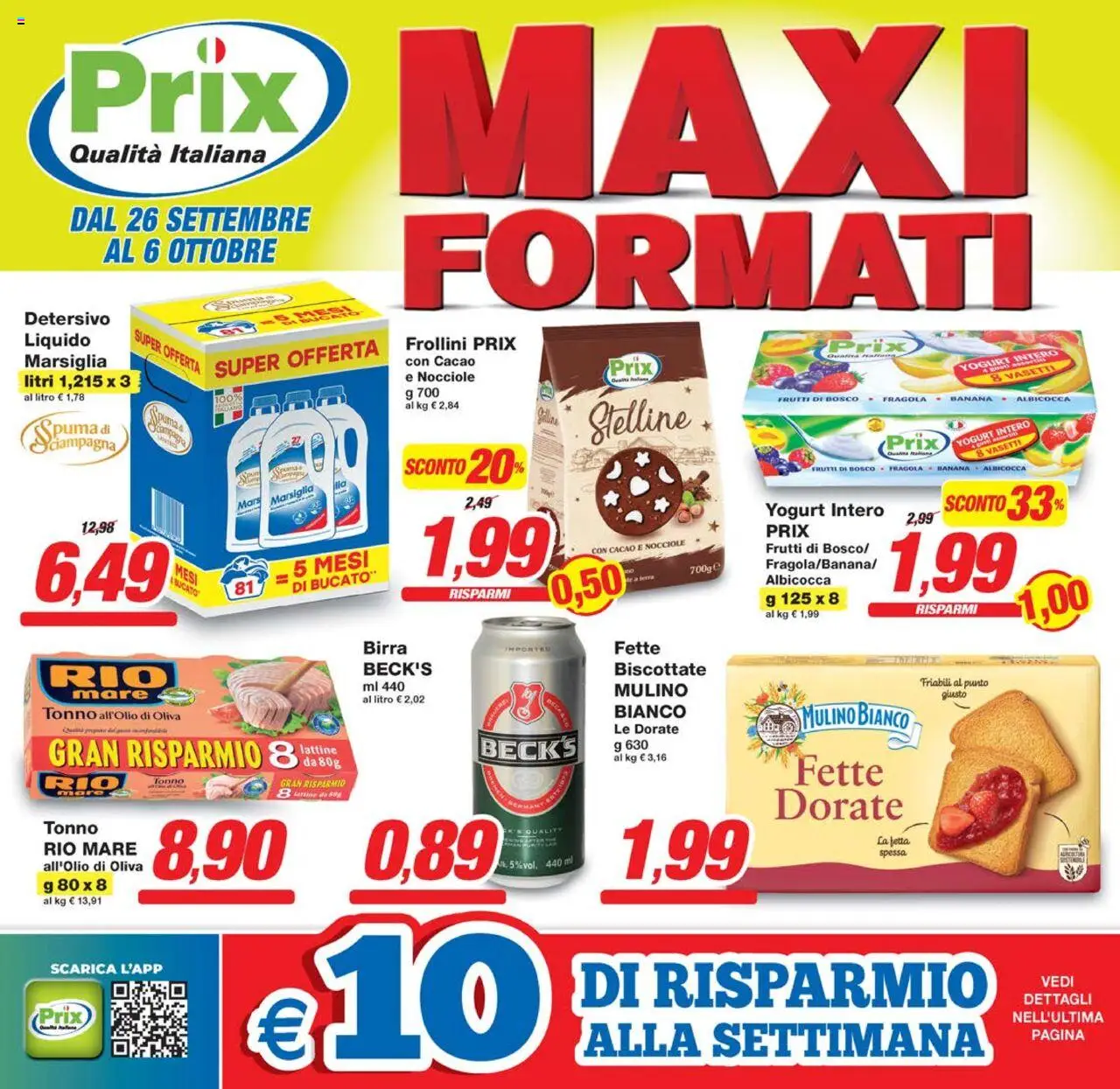 Volantino Prix del 26.09.2025 | Pagina: 1 | Prodotti: Birra, Cacao, Frollini, Terra